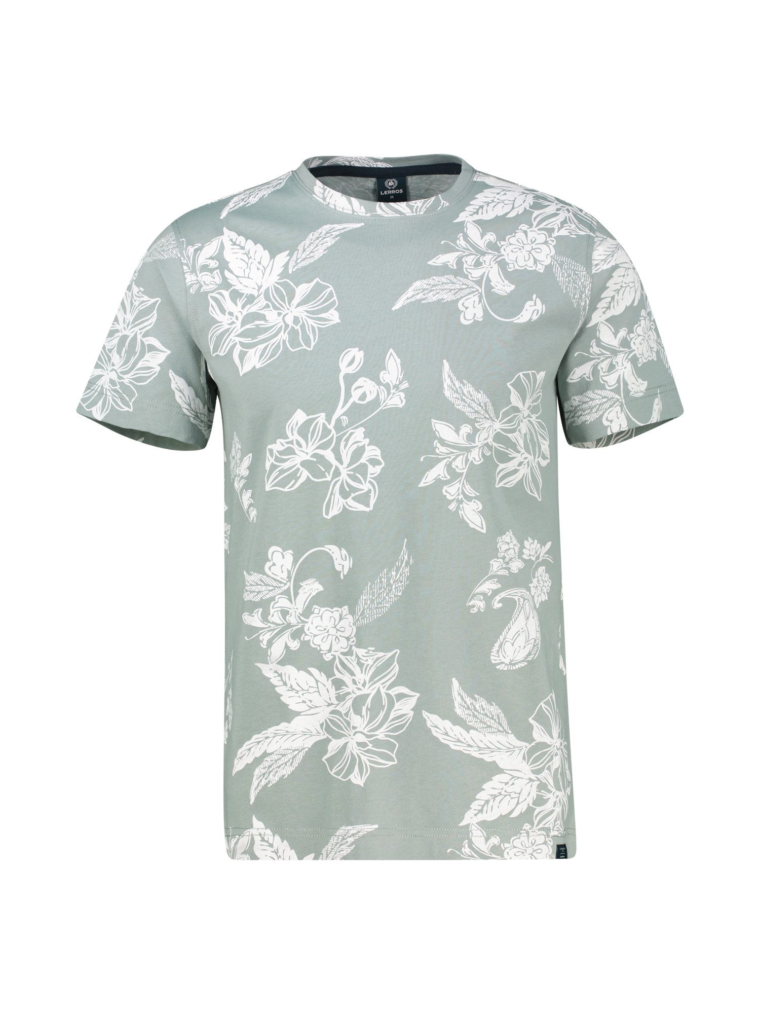 LERROS T-Shirt T-Shirt mit O-Neck, All-over-Print in grossen Größen günstig online kaufen