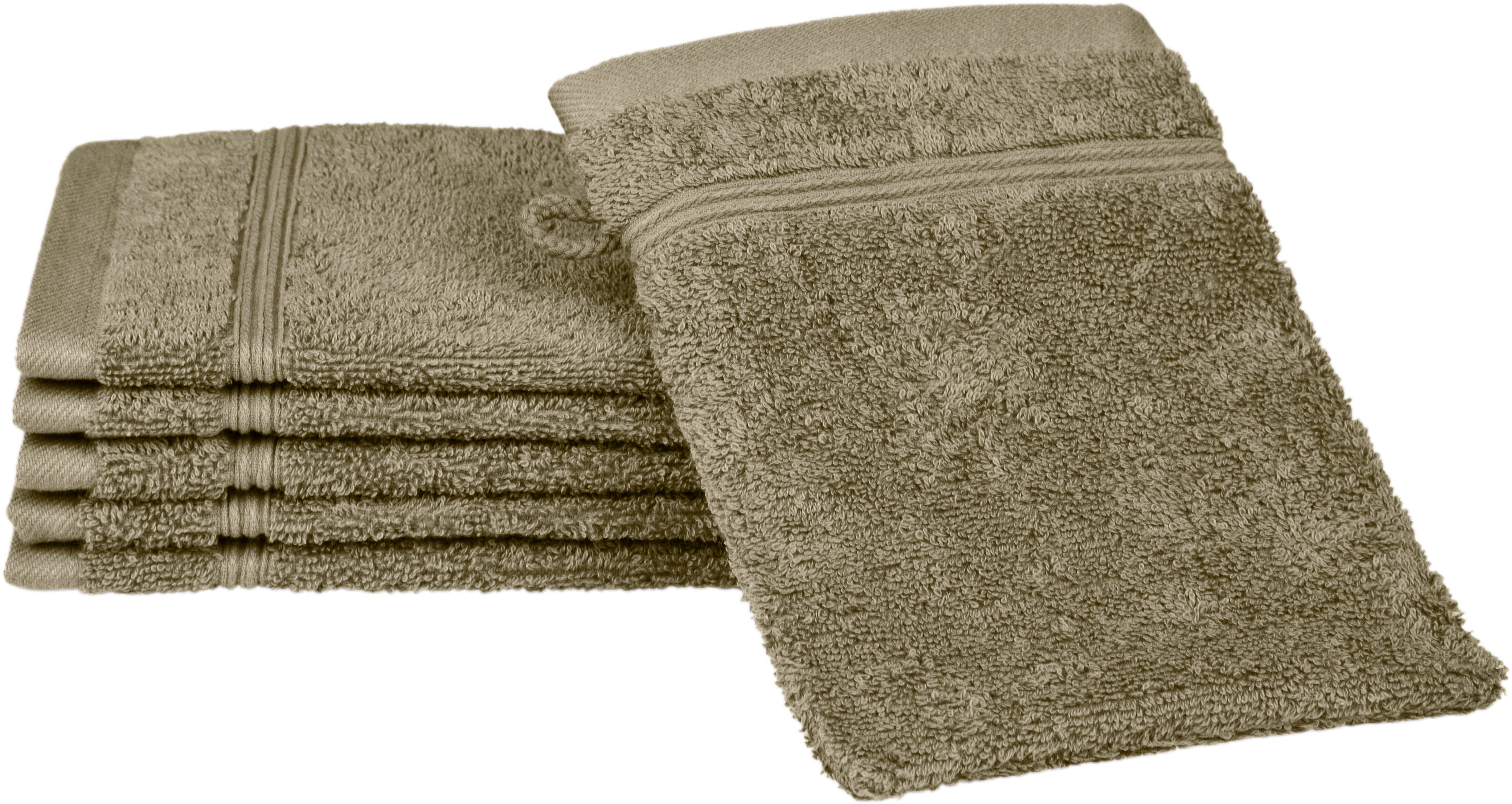ROSS Waschhandschuh Rubin, (Packung, 6-St), 100% Baumwolle