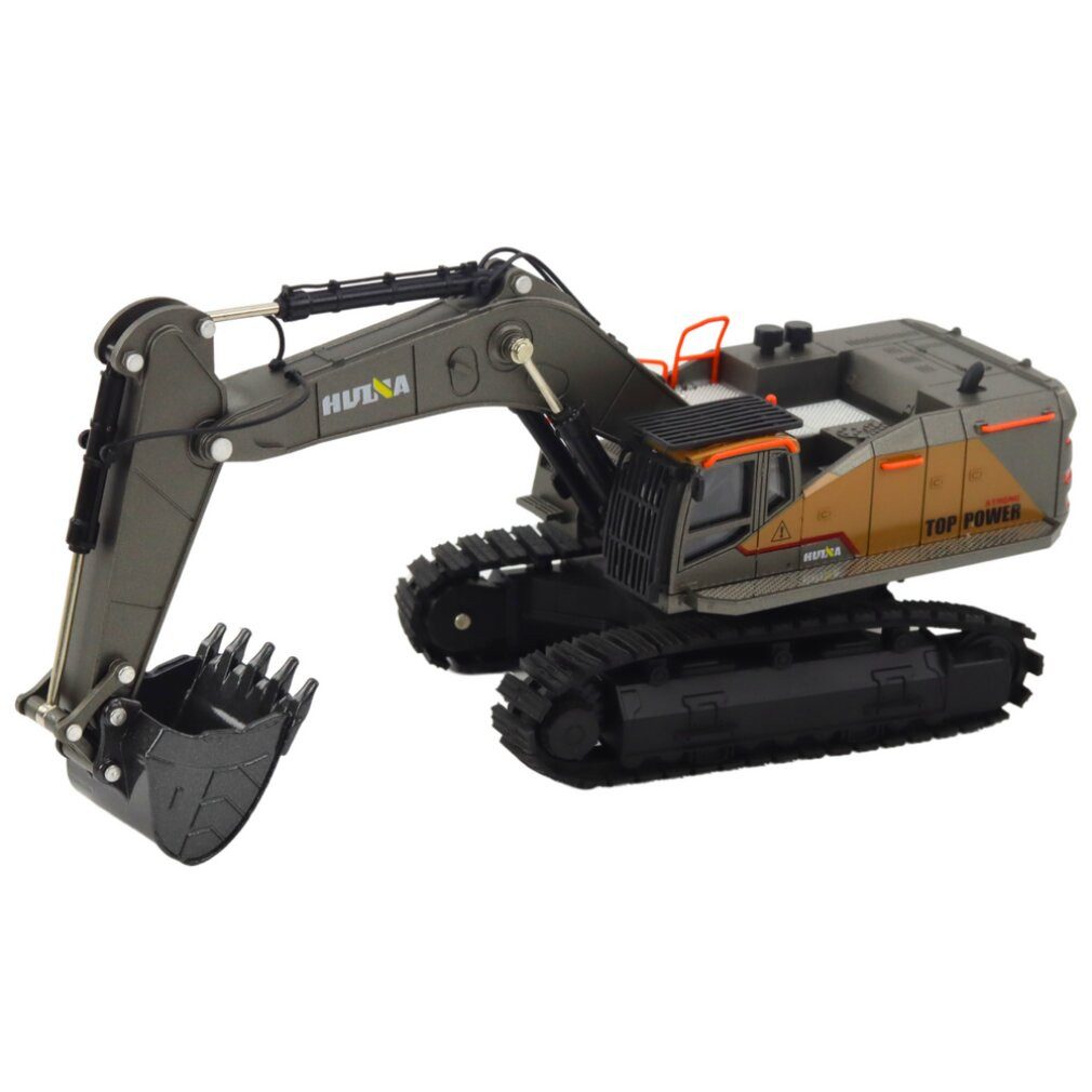 HUINA Spielzeug-Boot Lean Caterpillar Bagger Metall Schaufel Schwarz 1:50