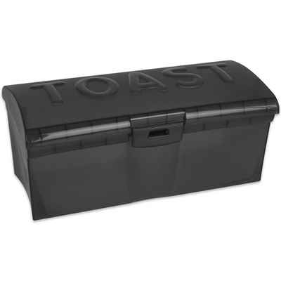 Koopman Brotkasten Toastbrotbox mit Farbwahl Brotaufbewahrungsbox Aufbewahrungsbox, Weiß Schwarz Lebensmittelbox Frischhaltedose Snackbox Lunchbox