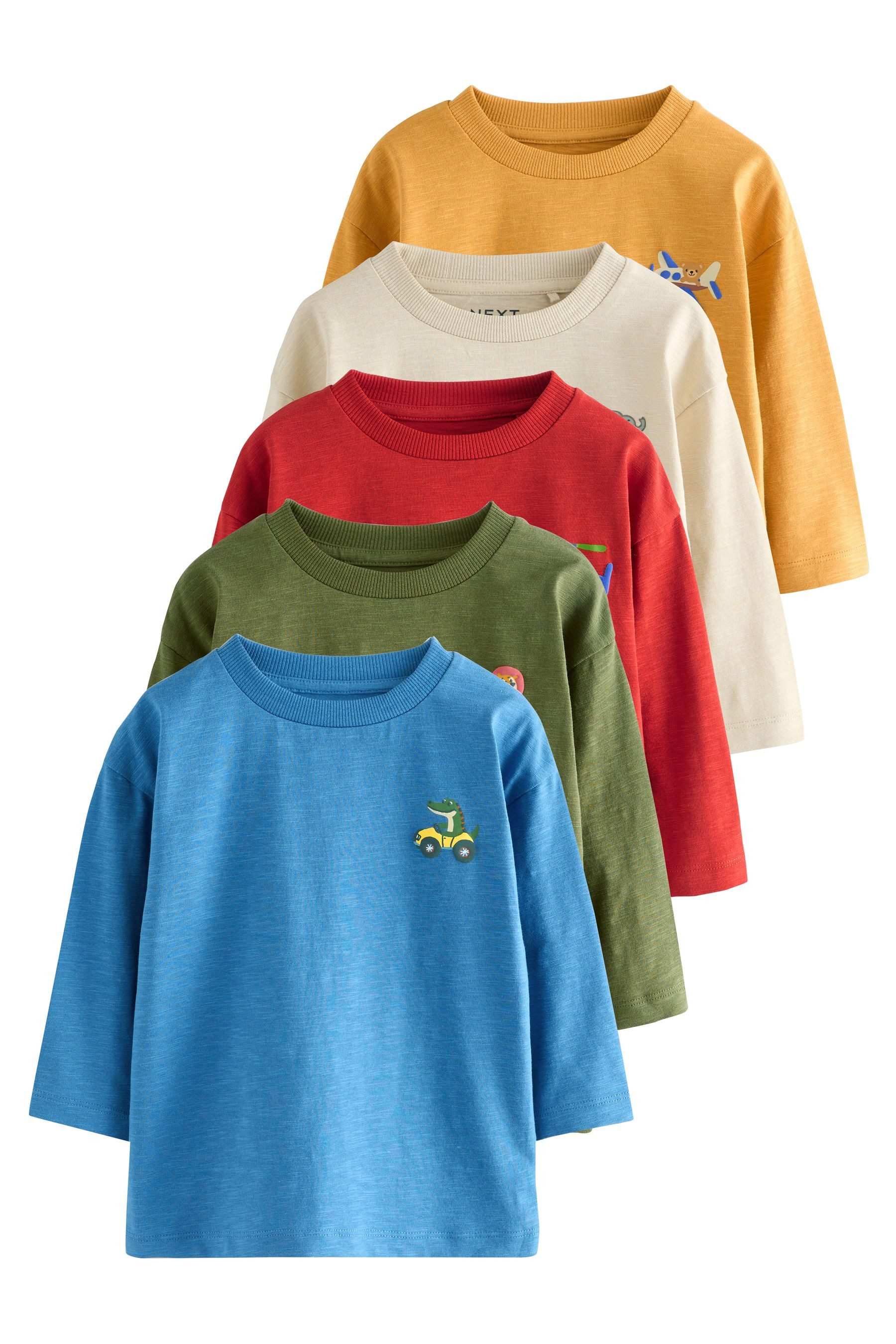 Next Langarmshirt Langarm-Shirts, 5er-Pack (5-tlg) günstig online kaufen