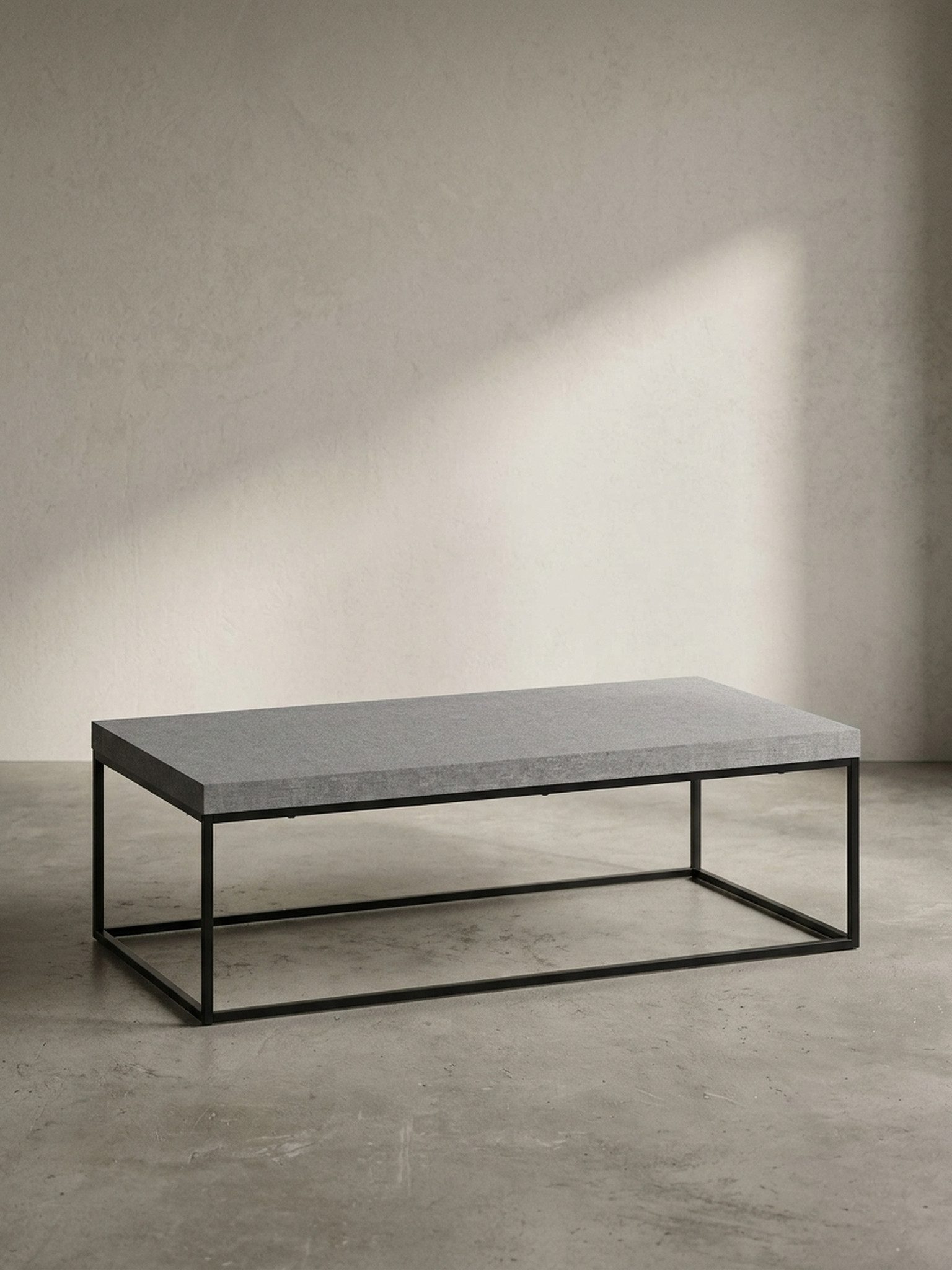 KADIMA DESIGN Couchtisch Couchtisch 120x60x38 cm Grau Sofatisch in Beton-Optik Modern, Design, Wohnzimmertisch Rechteckig, Loungetisch Groß, Kaffeetisch Metallbeine