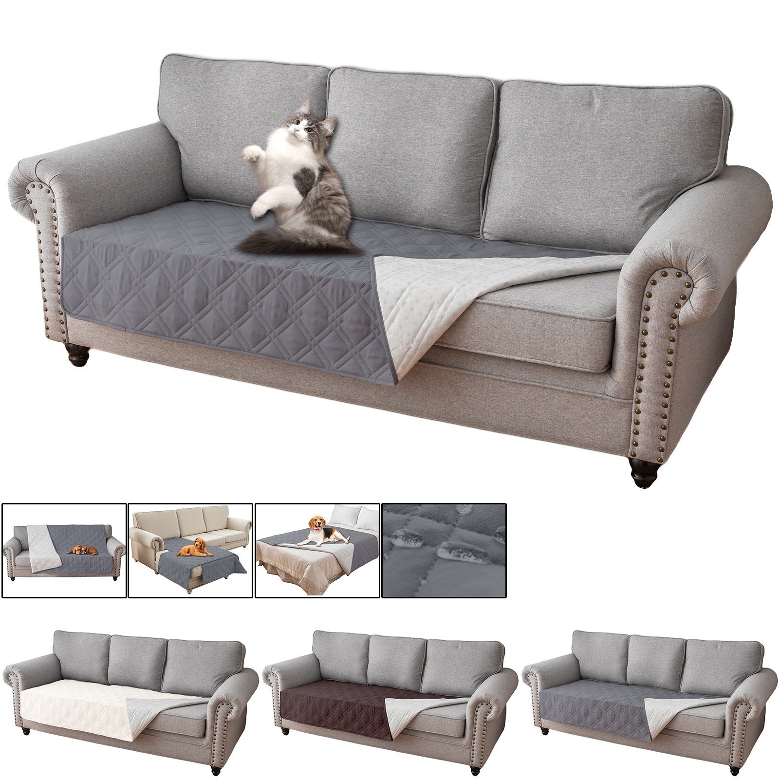 BTTO Sofahusse Sofahussen Wasserabweisende Gesteppt,Bettdecke Schonbezug, f günstig online kaufen