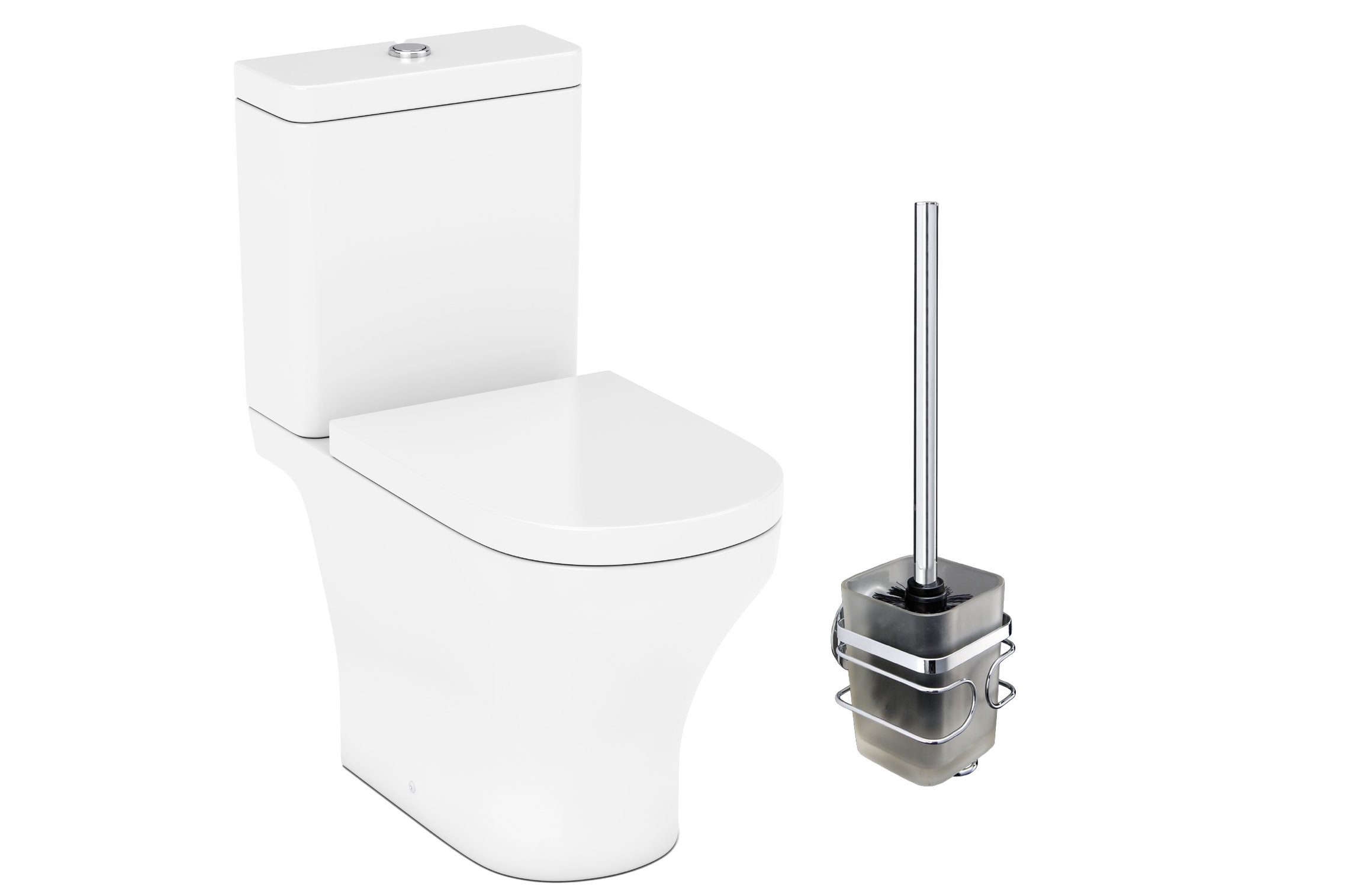 Maximex WC-Garnitur 37 cm WC-Garnitur x HxBxT: 10,5 x 9 TurboFIX WENKO EDELSTAHL