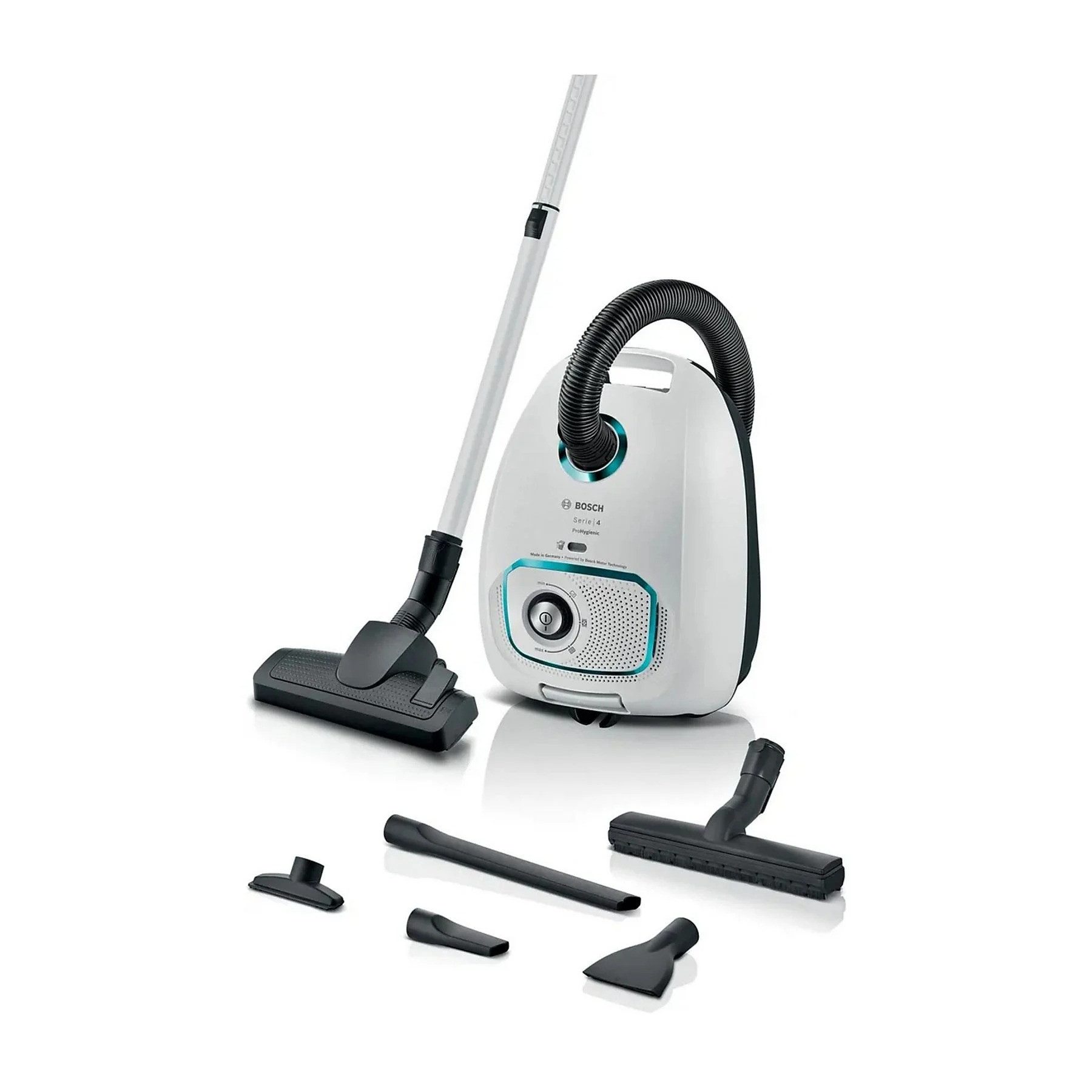 BOSCH Bodenstaubsauger Series 4 Bagged vacuum cleaner ProHygienic, 600 W, Beutel, Kabel Staubsauger Beutel Weiß