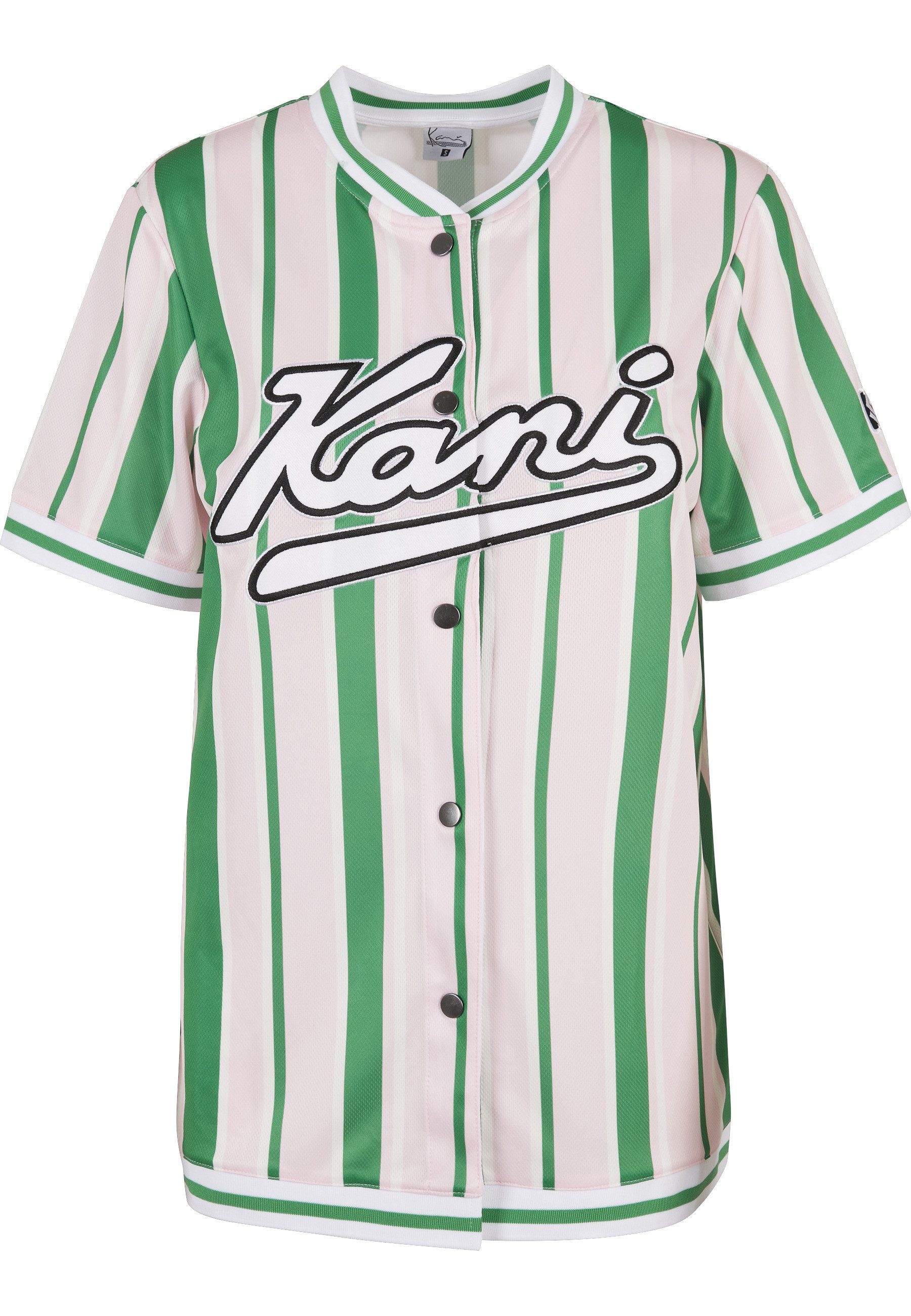 Kurzarmshirt Karl Kani Damen KW223-044-1 Varsity Stripe Baseball Shirt