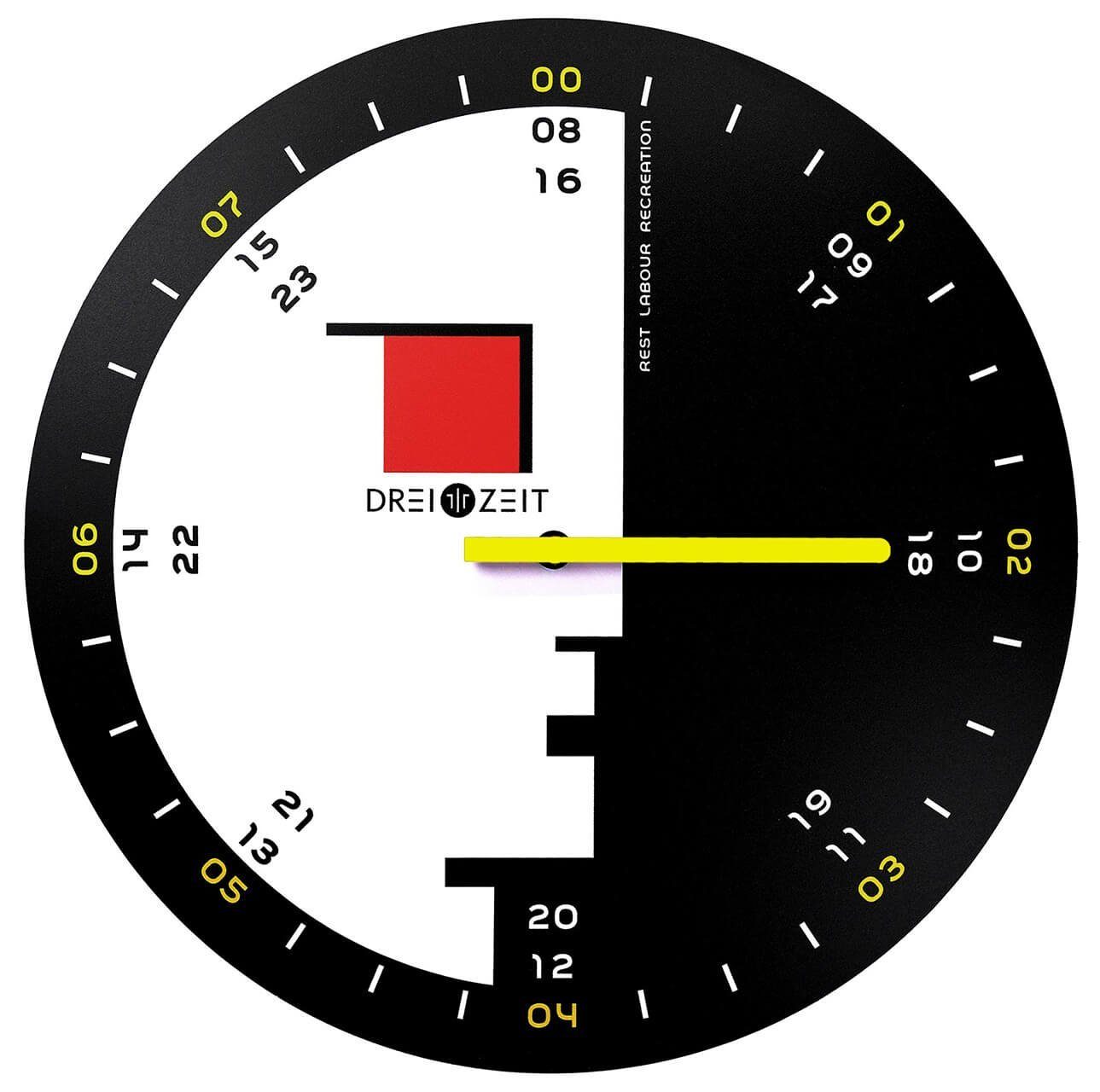 MASKED. THE 35x35x3 Wanduhr (handgefertigte Design-Uhr) cm ONZENO