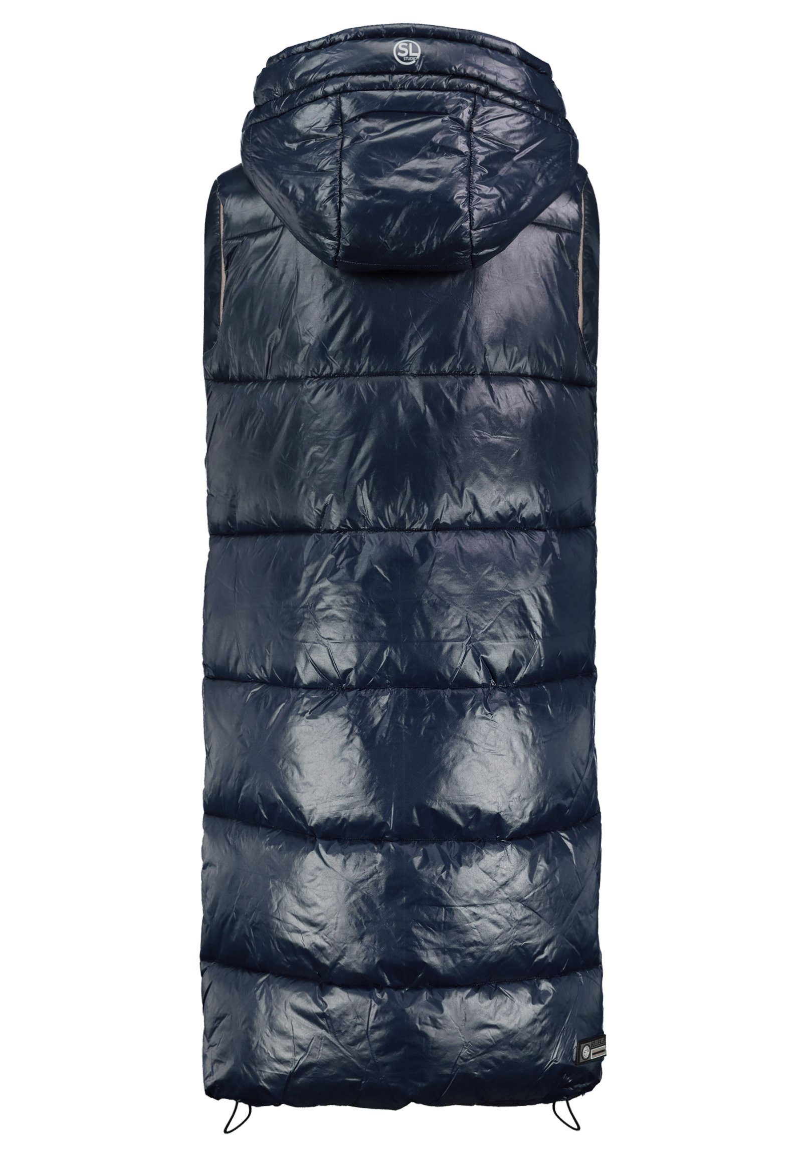 Fresh Made Steppweste Lange Stepp weste Kapuze Übergangs Herbst Frühlings W günstig online kaufen