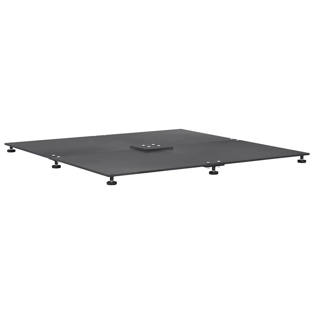 vidaXL Schirmhalter Sonnenschirmständer 52 kg Dunkelgrau Stahl Quadratisch, 1 tlg.
