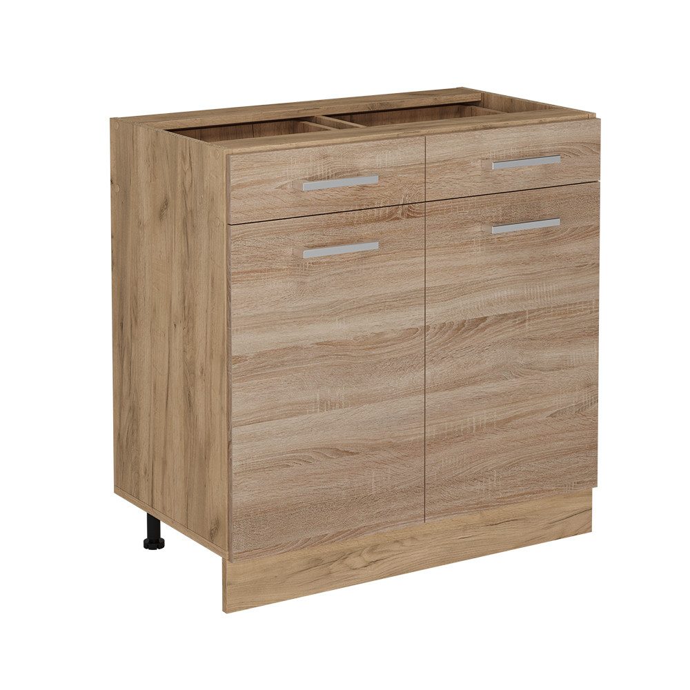 Vicco Unterschrank R-Line, Sonoma/Goldkraft Eiche, 80 cm ohne Arbeitsplatte (1-St)