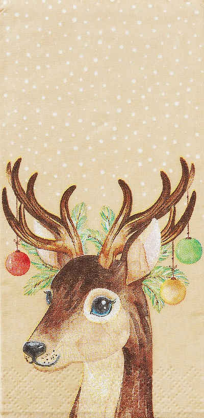 Paper+Design Papierserviette Papiertaschentücher Christmas Look, (10 St), 21,5 cm x 22 cm