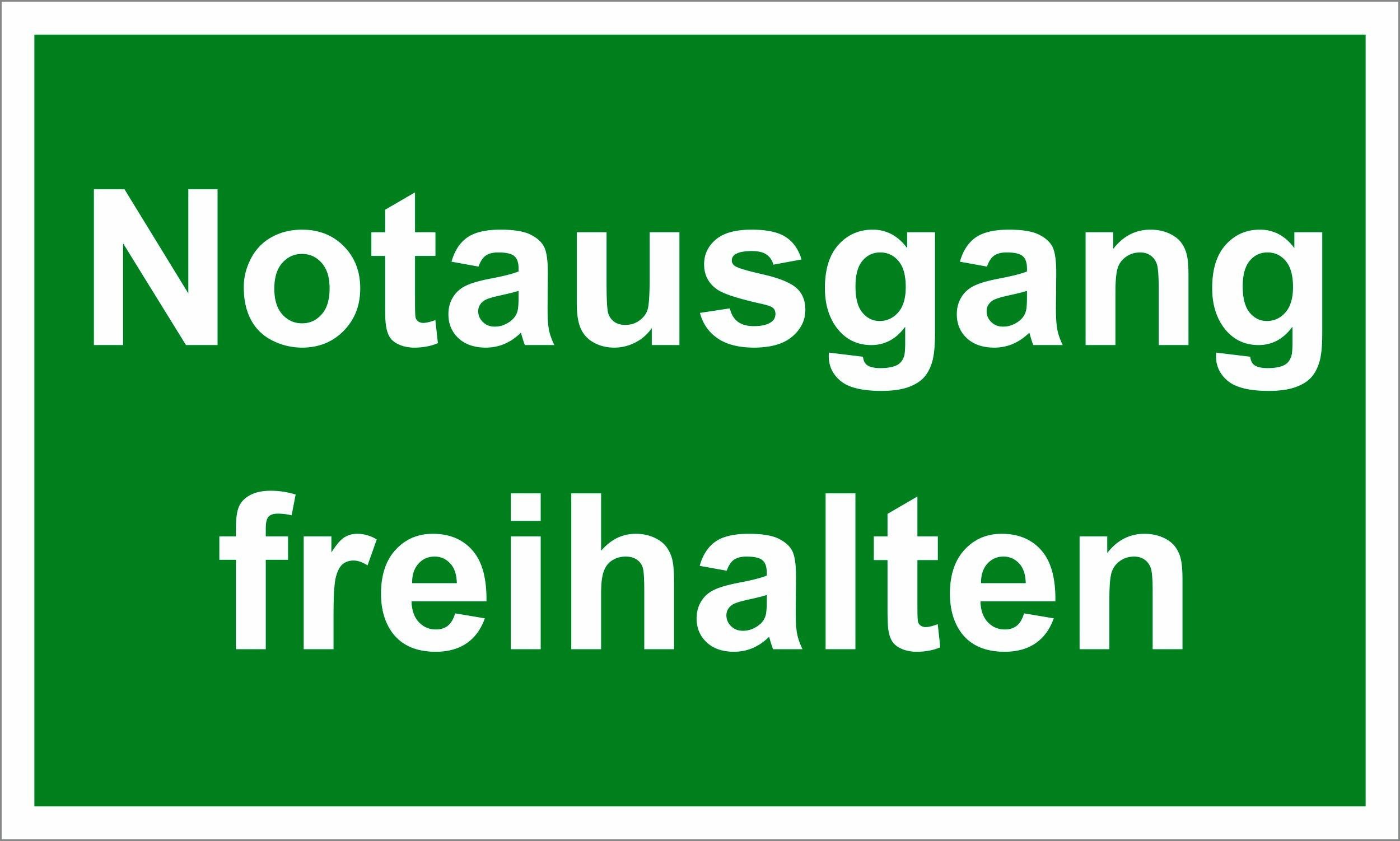 Hermann Schütz Hinweisschild Notausgang freihalten! 150x250 mm Kunststoff, (1 St)