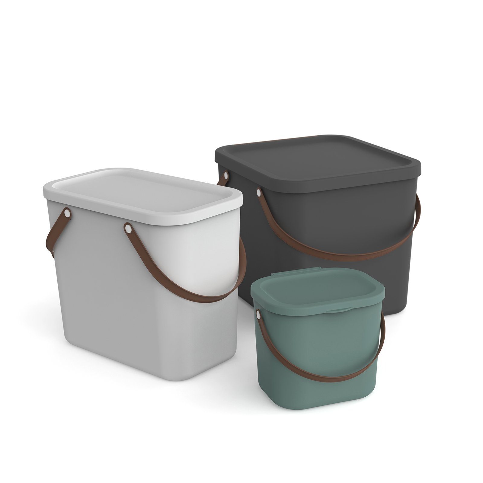 rotho Aufbewahrungsbox 'ALBULA' mit Henkel, 40 l, cappuccino – Bild 5 von 5