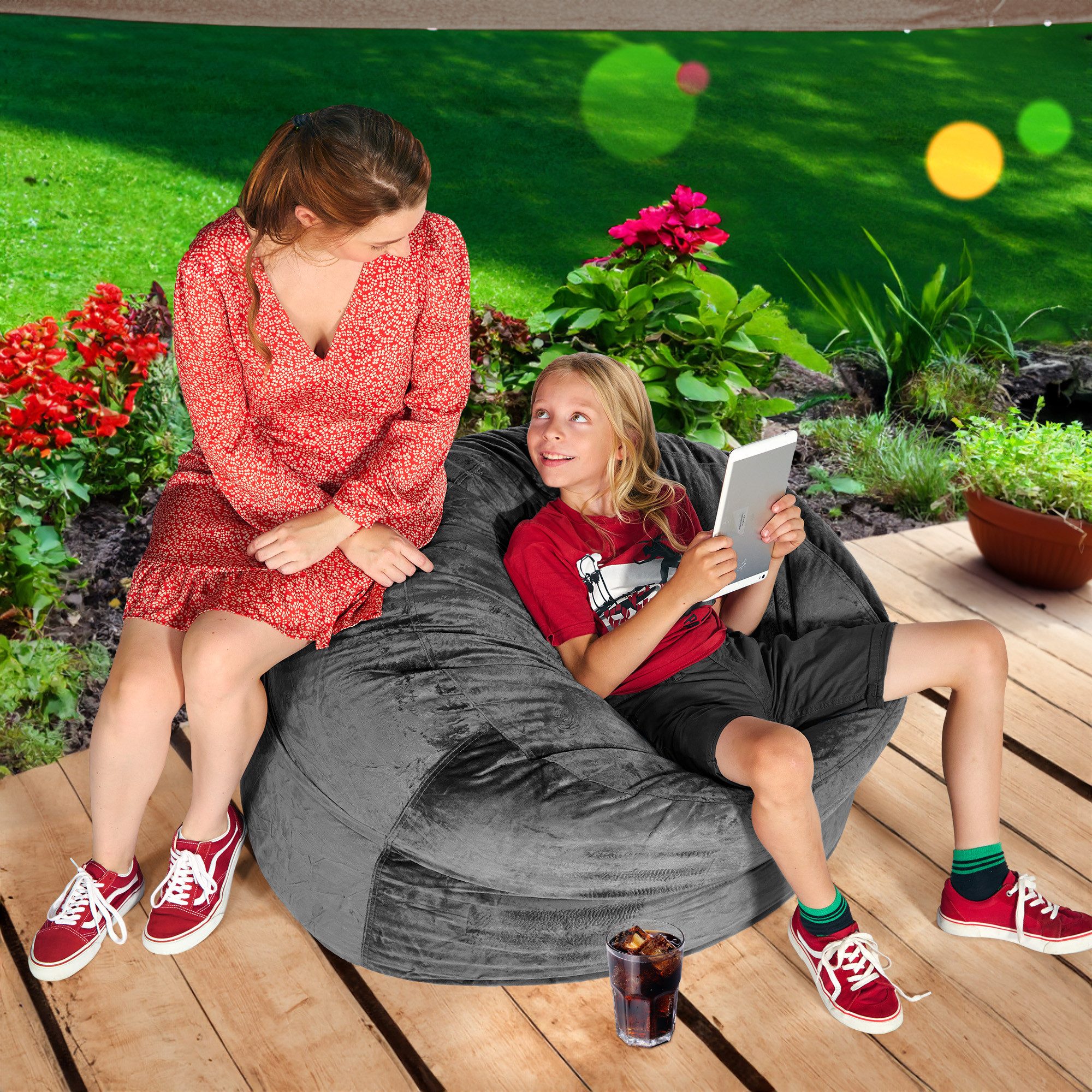 Green Bean Sitzsack Riesen-Sitzsack Jumbo XXL Velours (Riesensitzsack mit M günstig online kaufen