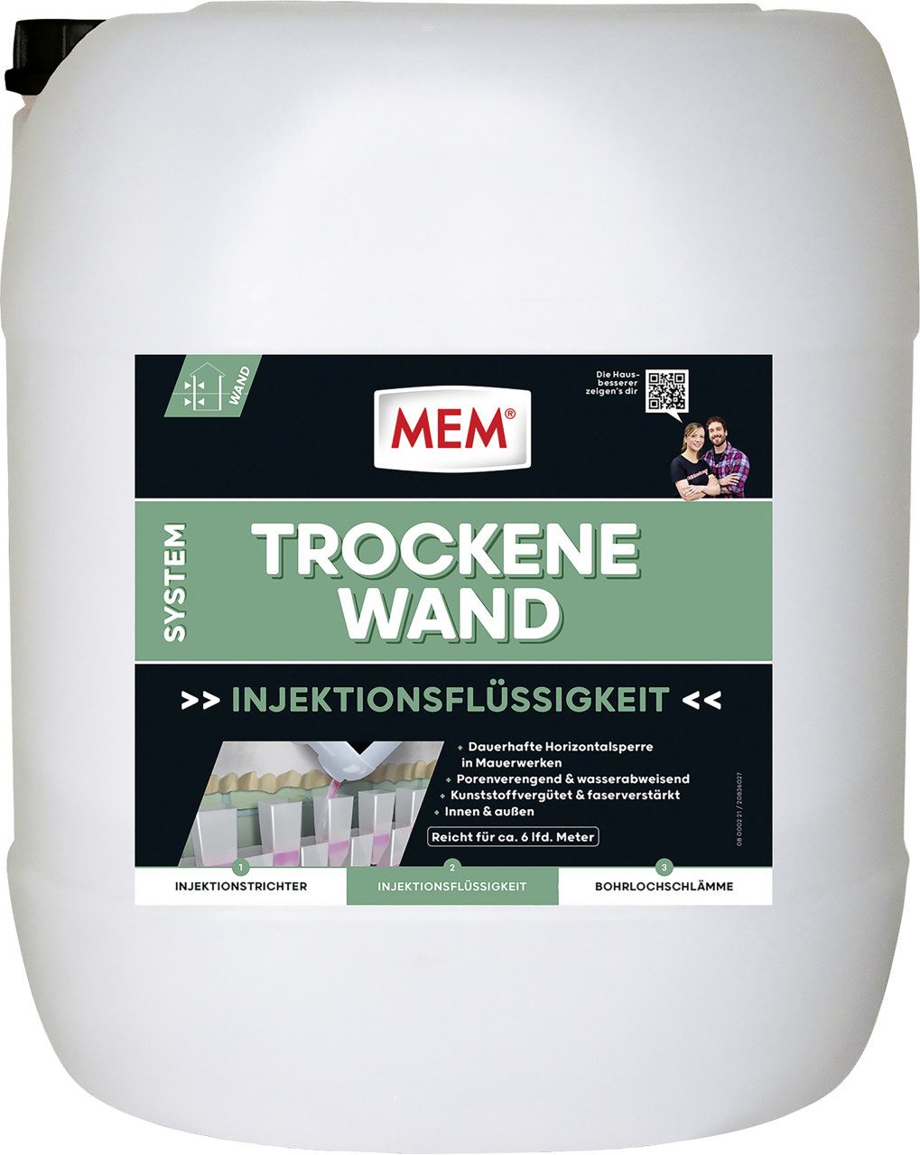 MEM Bauchemie Duschdichtung MEM Trockene Wand Injektionsflüssigkeit 30 l