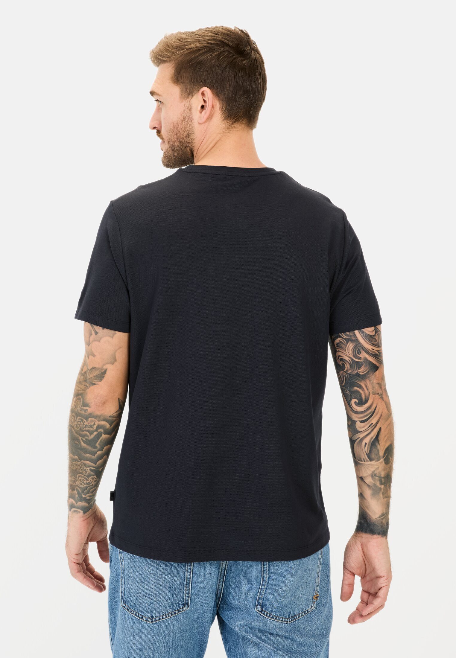 camel active T-Shirt mit Brusttasche Kurzarm Rundhals günstig online kaufen