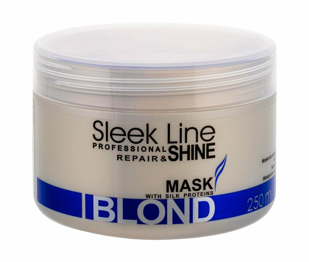 Haushalt Haarpflege Stapiz Haarmaske Stapiz Sleek Line Blond Mask Maska Z Jedwabiem Do W osow Blond Zapewniaj ca Platynowy Odcie