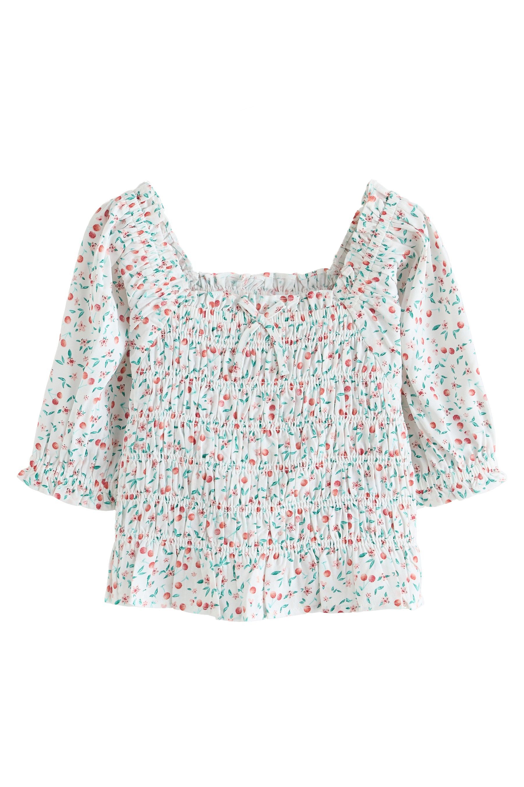 Rüschenbluse Gesmokte Bluse