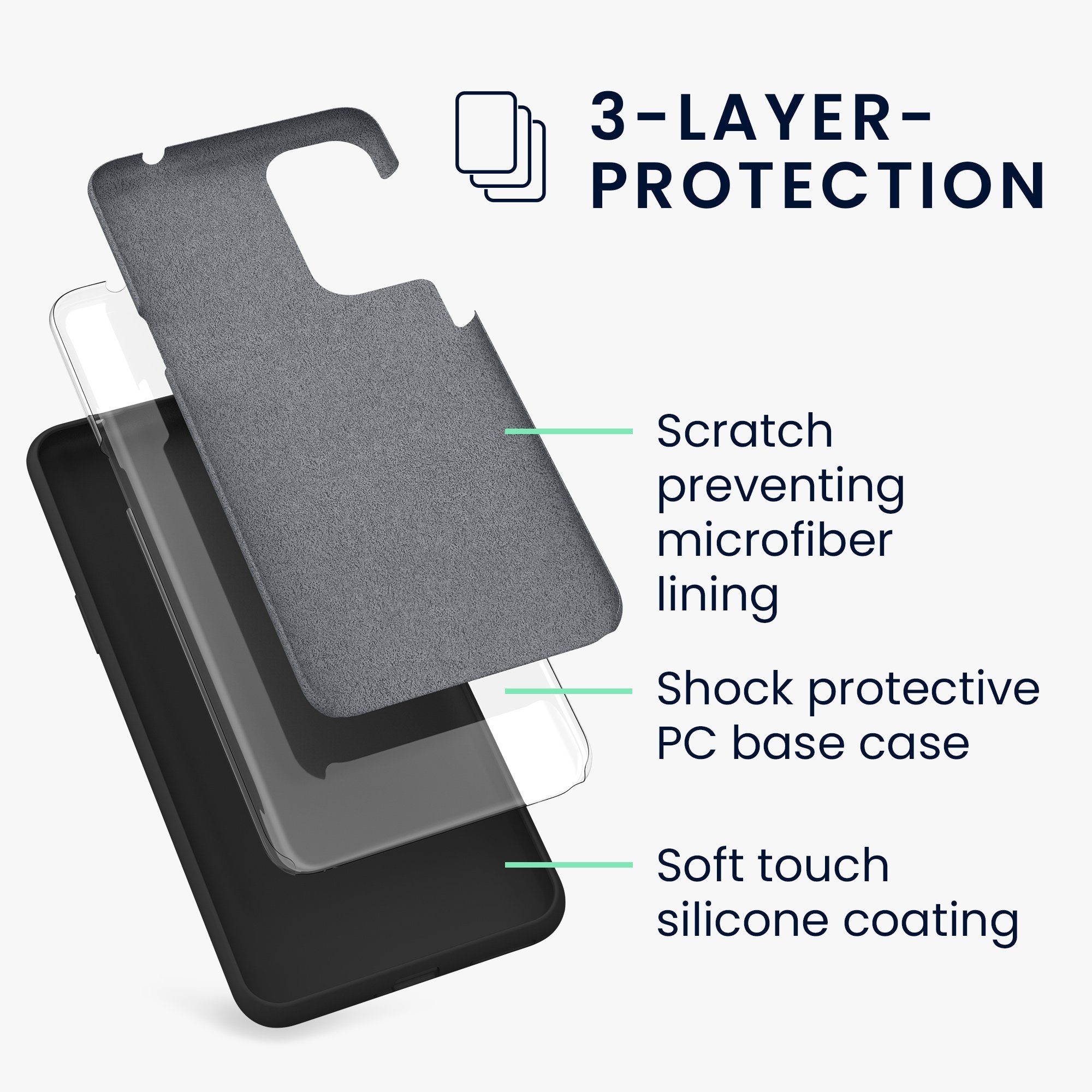 kwmobile Handyhülle Handyhülle für OnePlus Nord 2 5G Hülle, Weiches Handy Silikon Case - Schutzhülle Cover