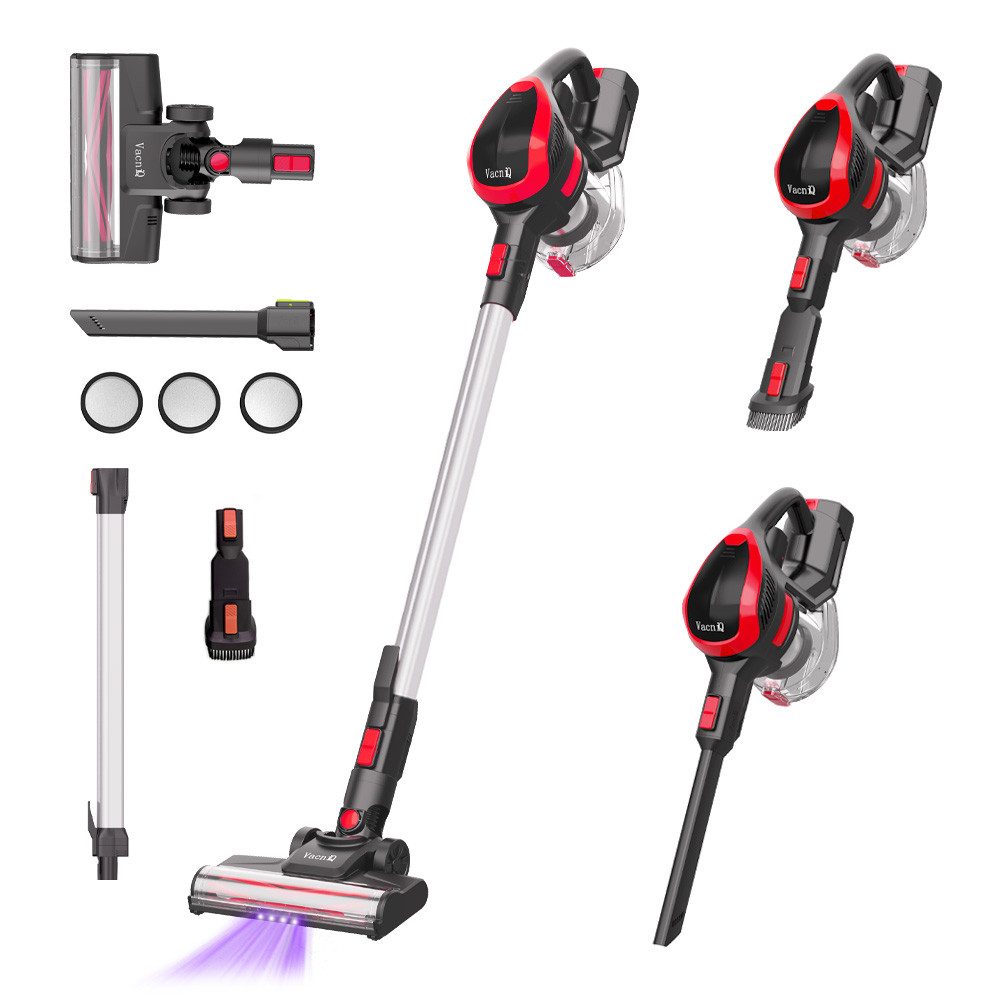 VacniQ Akku-Handstaubsauger VacniQ H55S Akku-Hand-und Stielstaubsauger 220W, 33Kpa Handstaubsauger Mit 2 Saugstufen, Max. 45 Min