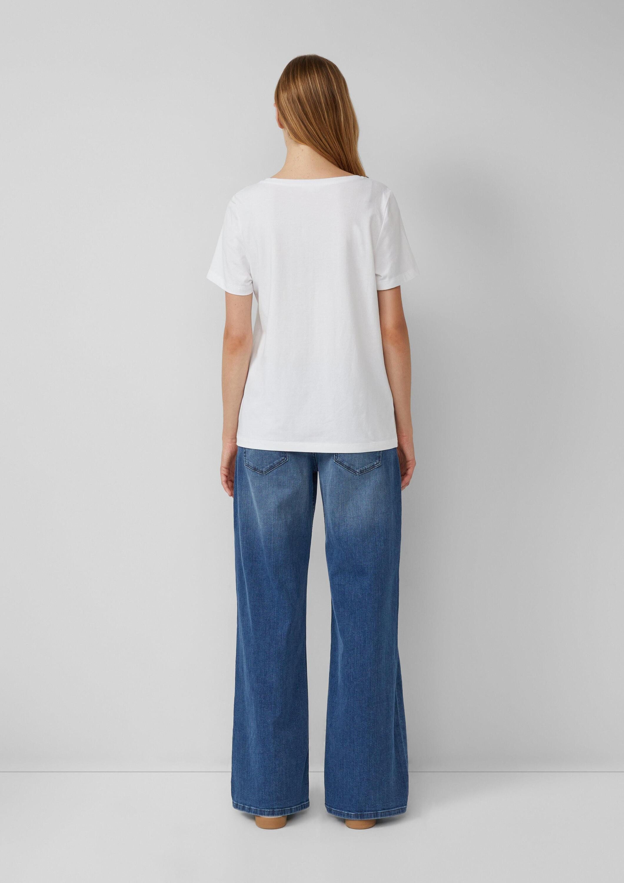 s.Oliver Kurzarmshirt T-Shirt T-Shirt mit V-Ausschnitt
