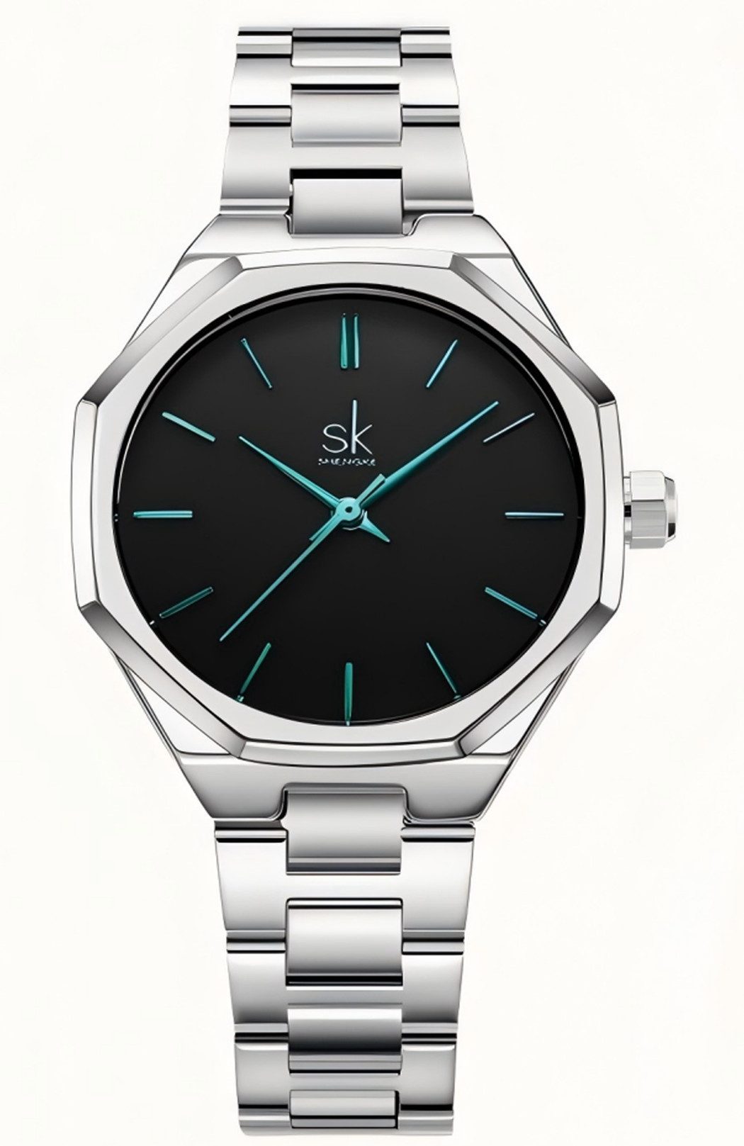 Quarzuhr Quarzuhr Armbanduhr Edelstahl Damen Uhr, Multifunktionsuhr Damenuhr