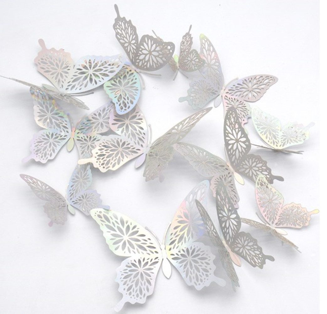 XDeer 3D-Wandtattoo 36 Stück 3D Schmetterling Wandaufkleber, Simulation Sch günstig online kaufen