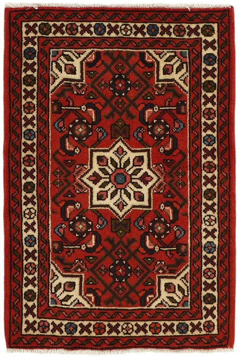 Orientteppich Hosseinabad 65x95 Handgeknüpfter Orientteppich / Perserteppich, Nain Trading, rechteckig, Höhe: 12 mm | Kurzflor-Teppiche