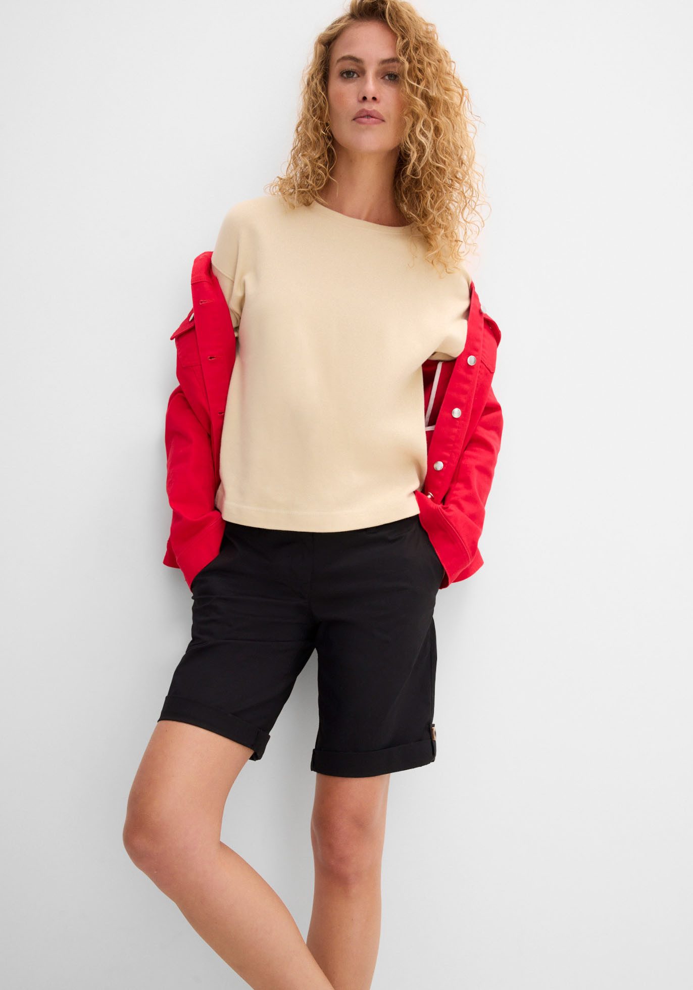 bonprix Bermudas mit krempelbaren Beinen, Regular Fit