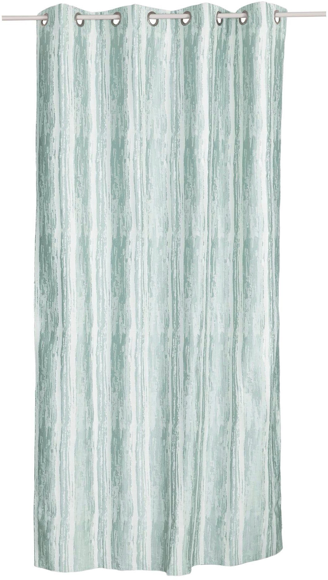 Vorhang Yuki, St), verschiedene Größen Jacquard blickdicht, (1 hellpetrol Leonique, Ösen Blickdicht