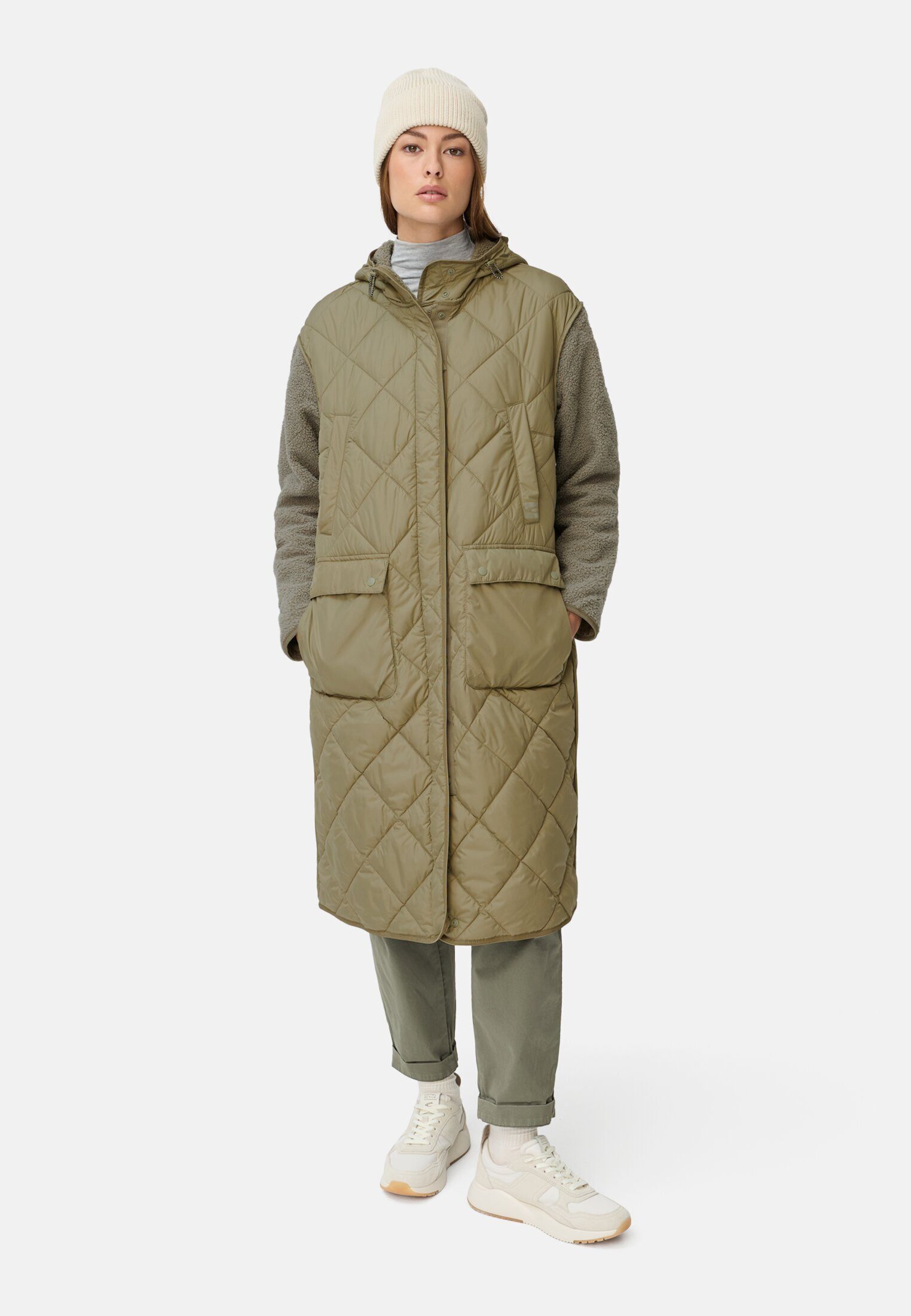 camel active Langmantel mit Taschen Langarm Kapuze Kapuze