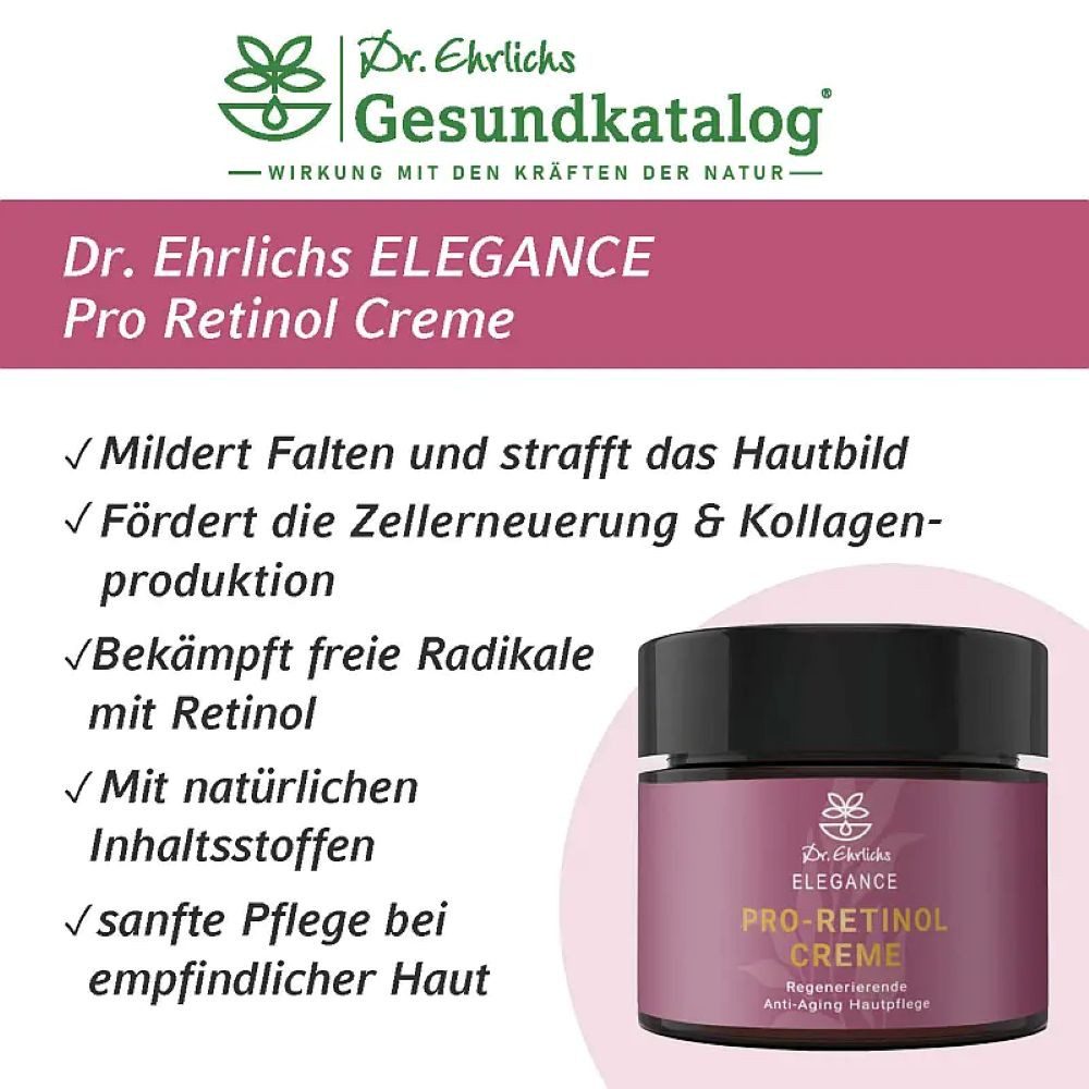 Dr. Ehrlichs Gesundkatalog. Anti-Aging-Creme Dr. Ehrlichs Elegance Pro-Retinol Creme