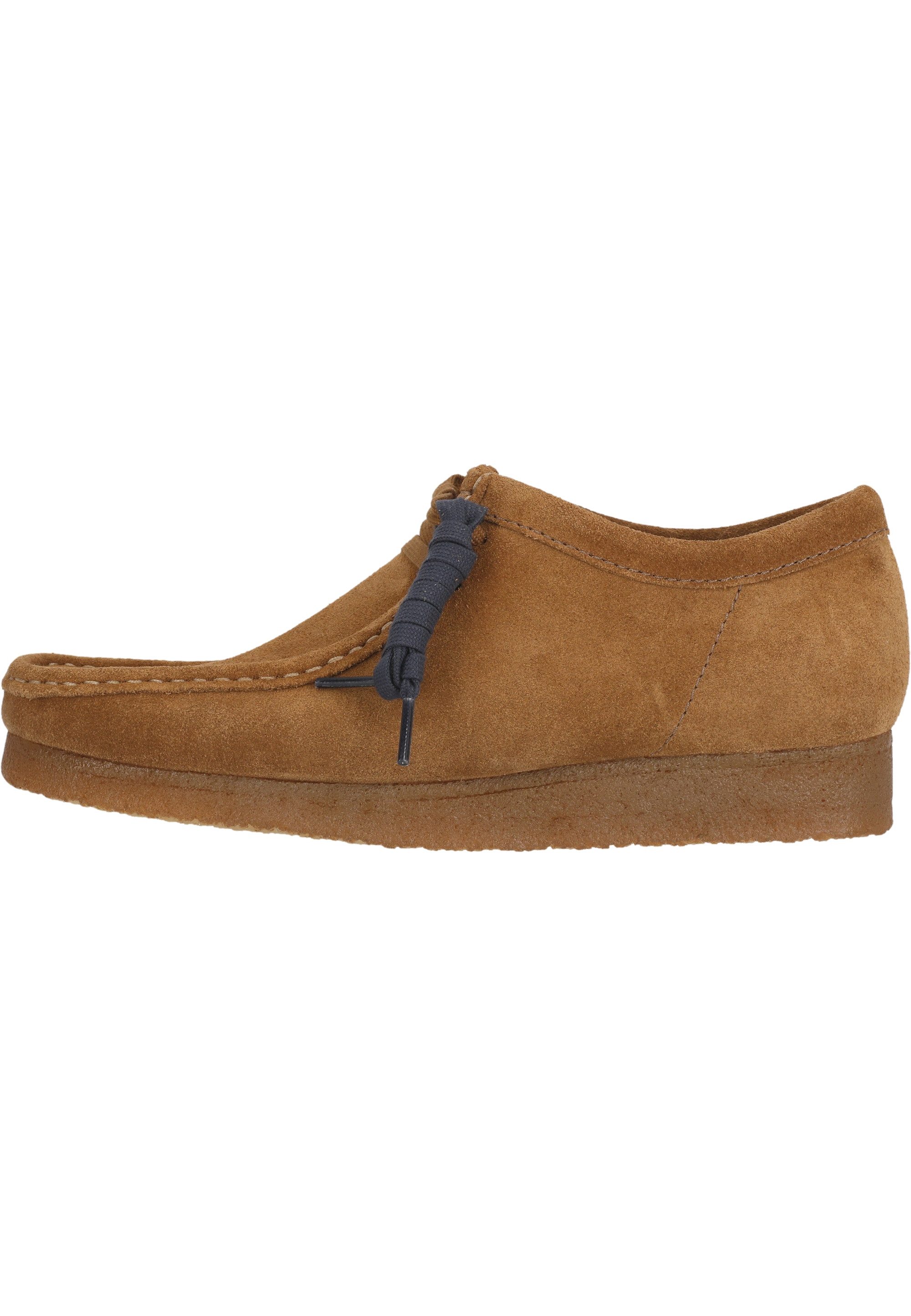 Clarks Wallabee Cola Mokassin mit der unnachahmlichen Kreppsohle