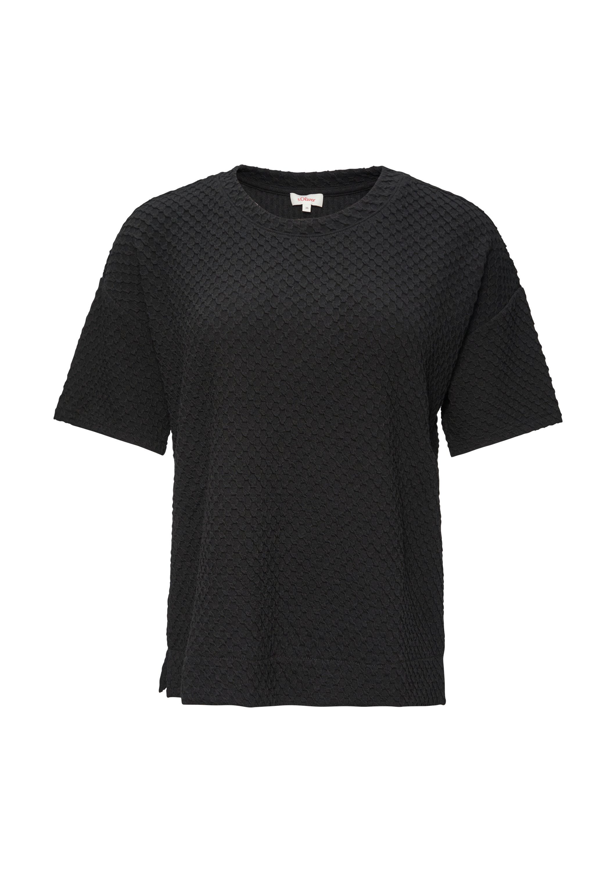 s.Oliver Kurzarmshirt Sweatshirt Sweatshirt mit Rundhalsausschnitt günstig online kaufen