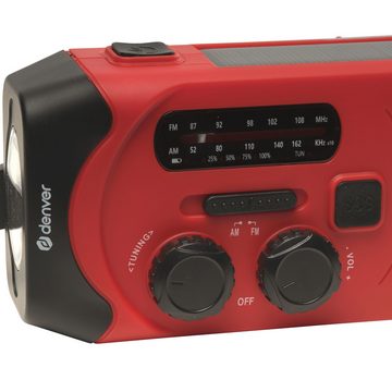 Denver SCR-2000 Radio (Akku-Radio, Solarladefunktion, Handkurbel, Lampe, USB, Powerbank)