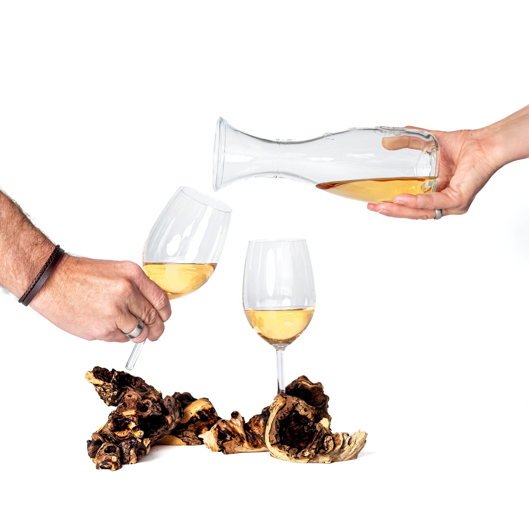 Deggelbam Weinglas auf Echtholzwurzel zum Stecken – Designer Unikat für Weinliebhaber, Wein Wurzel, Handgefertigt in Bayern, Geschenkidee