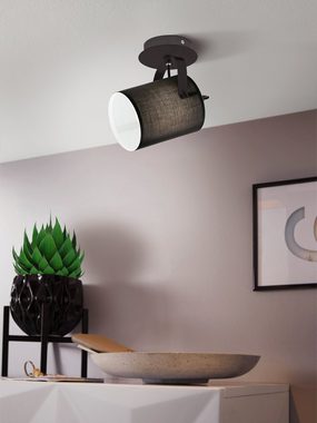 EGLO LED Deckenspot Villabate, Leuchtmittel exklusive, Deckenleuchte Klassisch, Stahl und Textil, Küchenlampe, Spot E27
