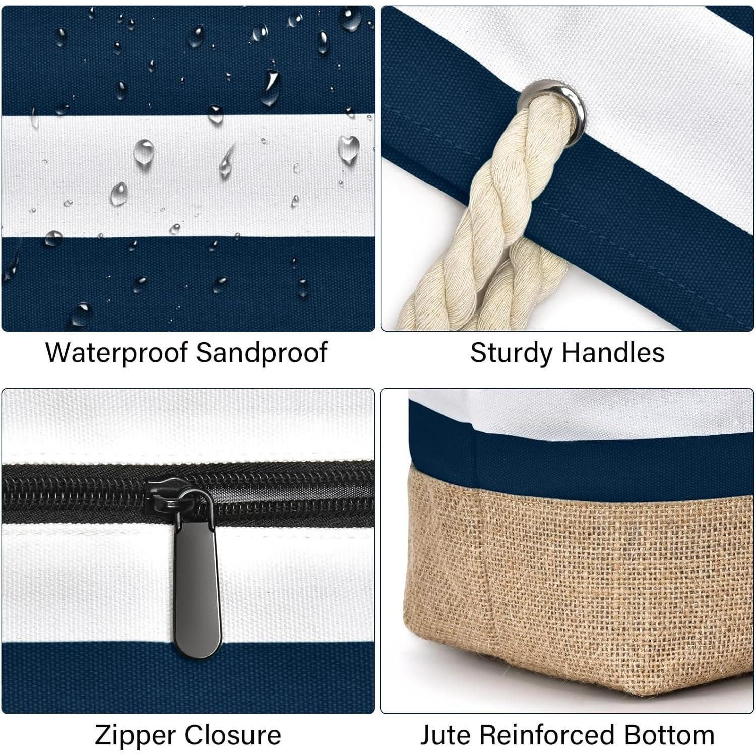 LuxusKollektion Strandtasche Strandtasche XXL Damen Shopper Badetasche wass günstig online kaufen