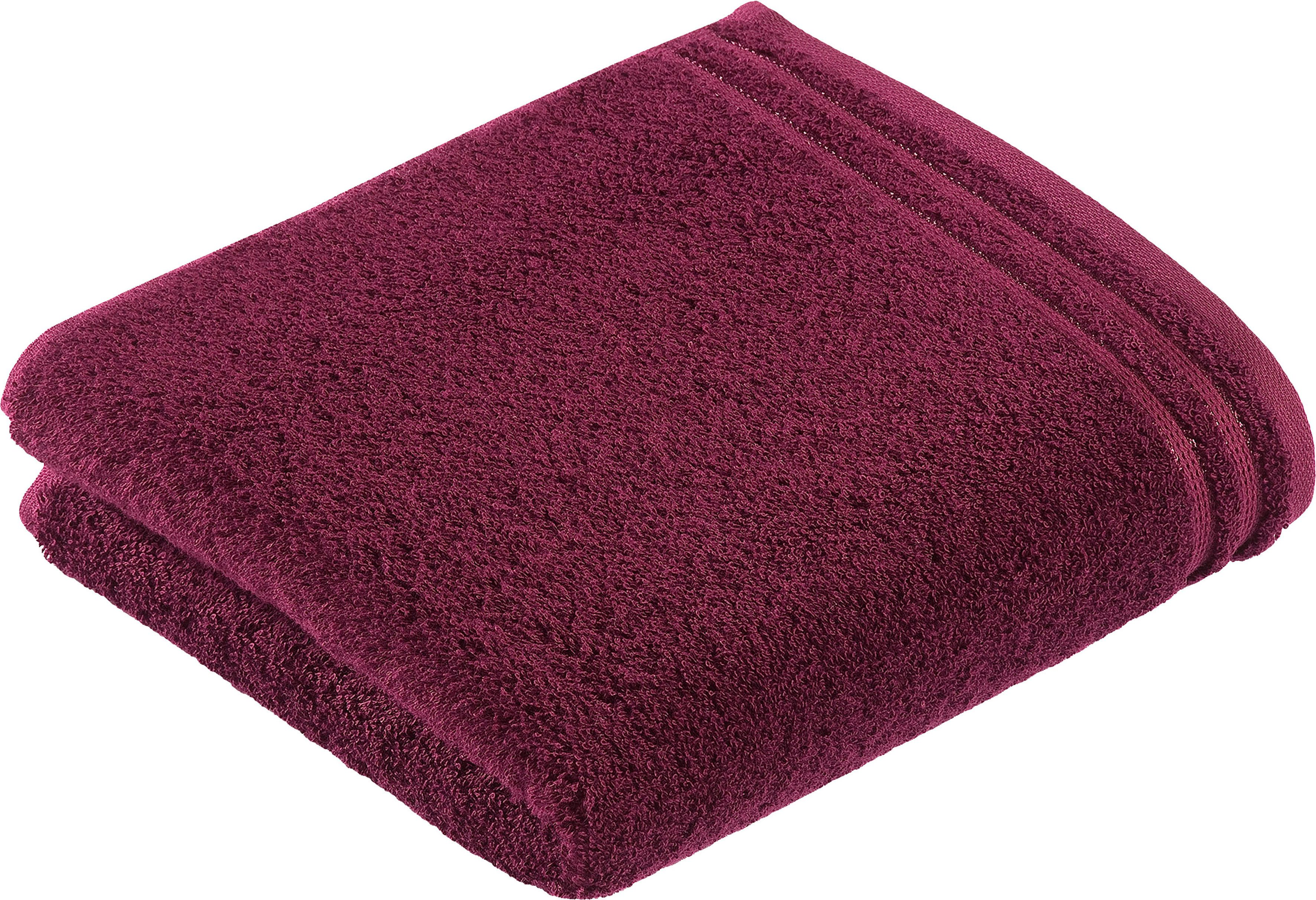 Vossen Badetuch Calypso Feeling, Walkfrottee (2-St), mit schmaler Bordüre, aus 100% hochwerter Baumwolle, Vegan, einfarbig