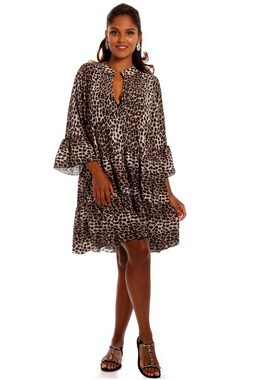 YC Fashion & Style Tunika Tunika Kleid mit Leopard Muster (1-tlg) Tiermuster