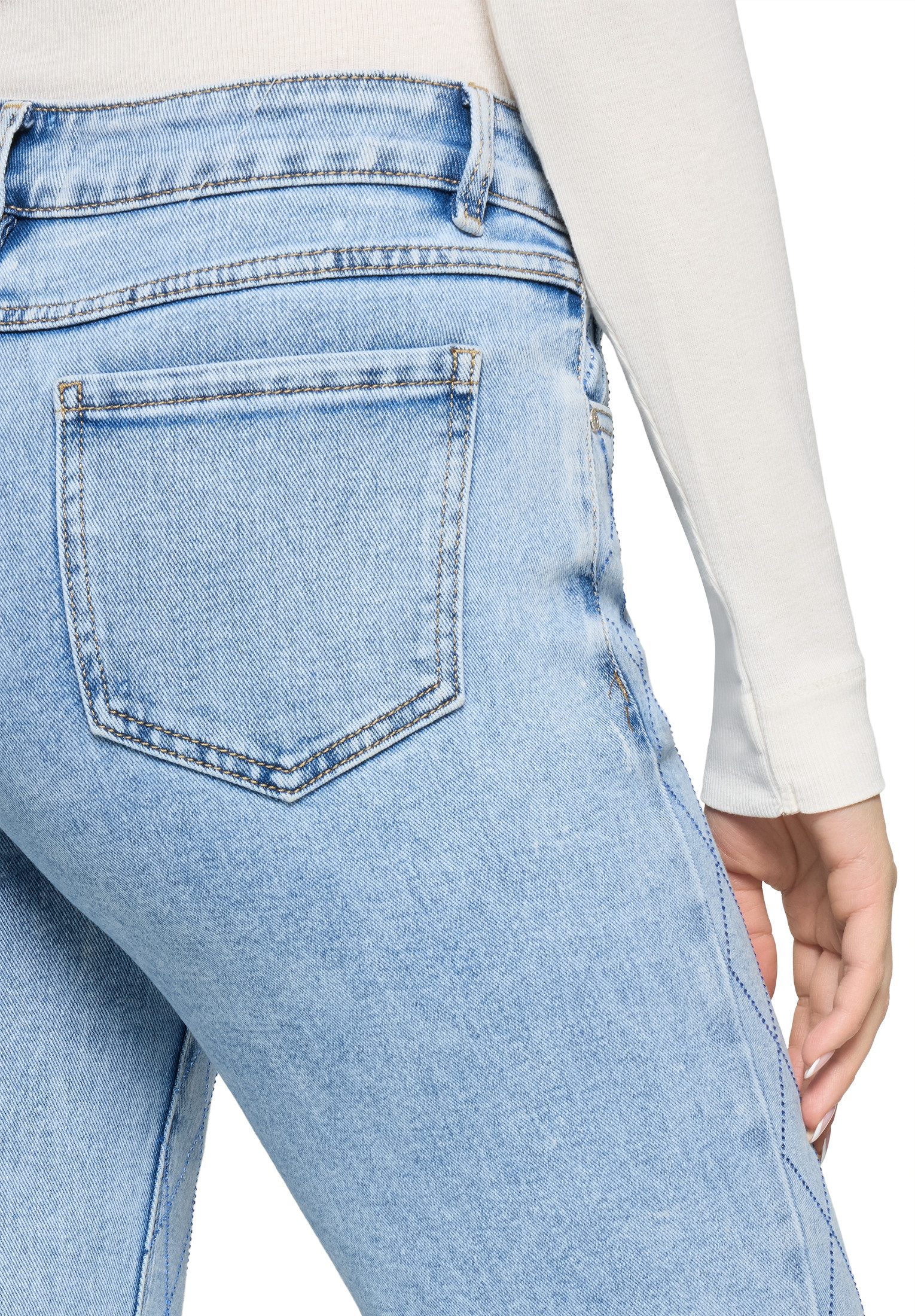 Cartoon Stretch-Jeans Damen mit Strass