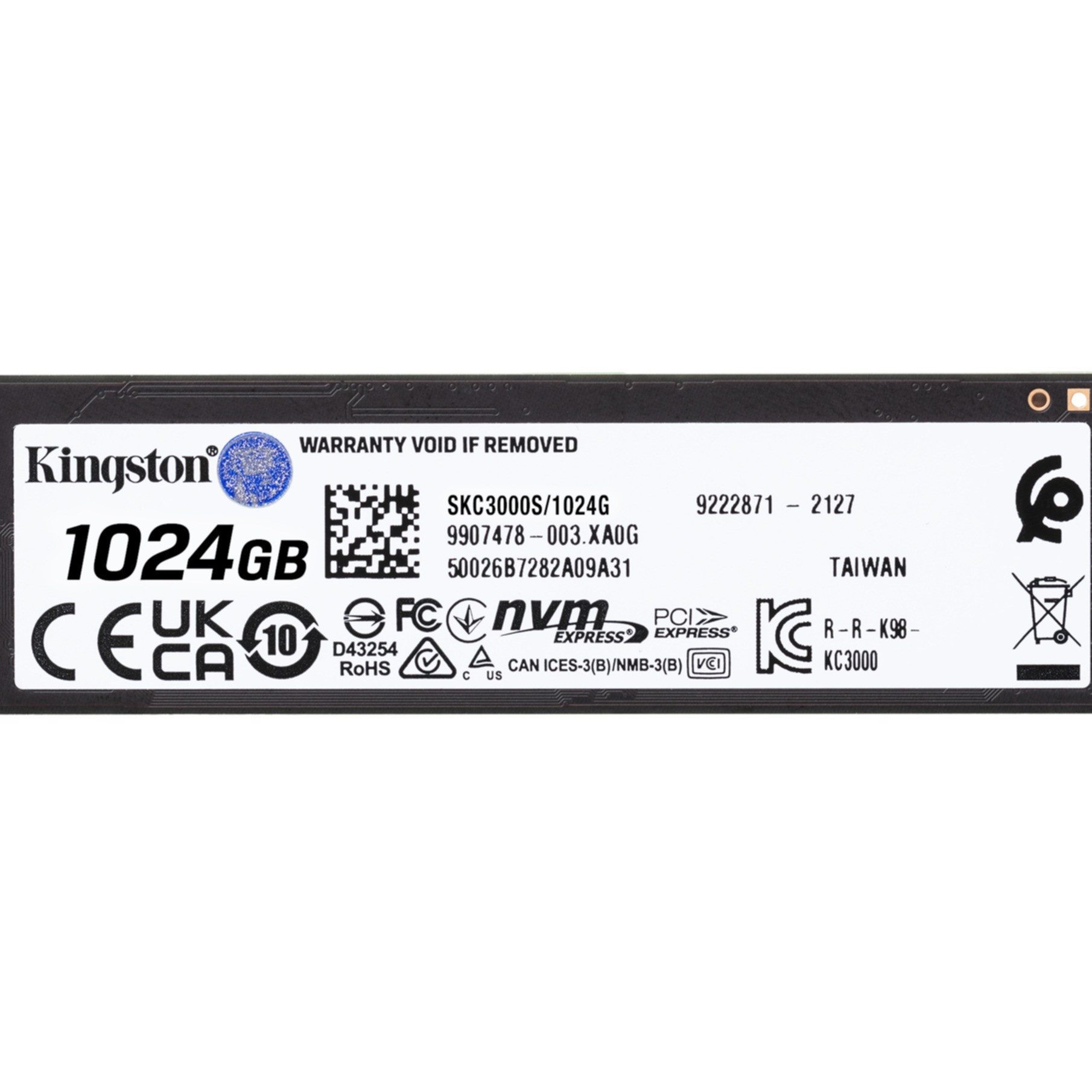 Kingston 1024G KC3000 M.2 2280 NVMe SSD interne SSD