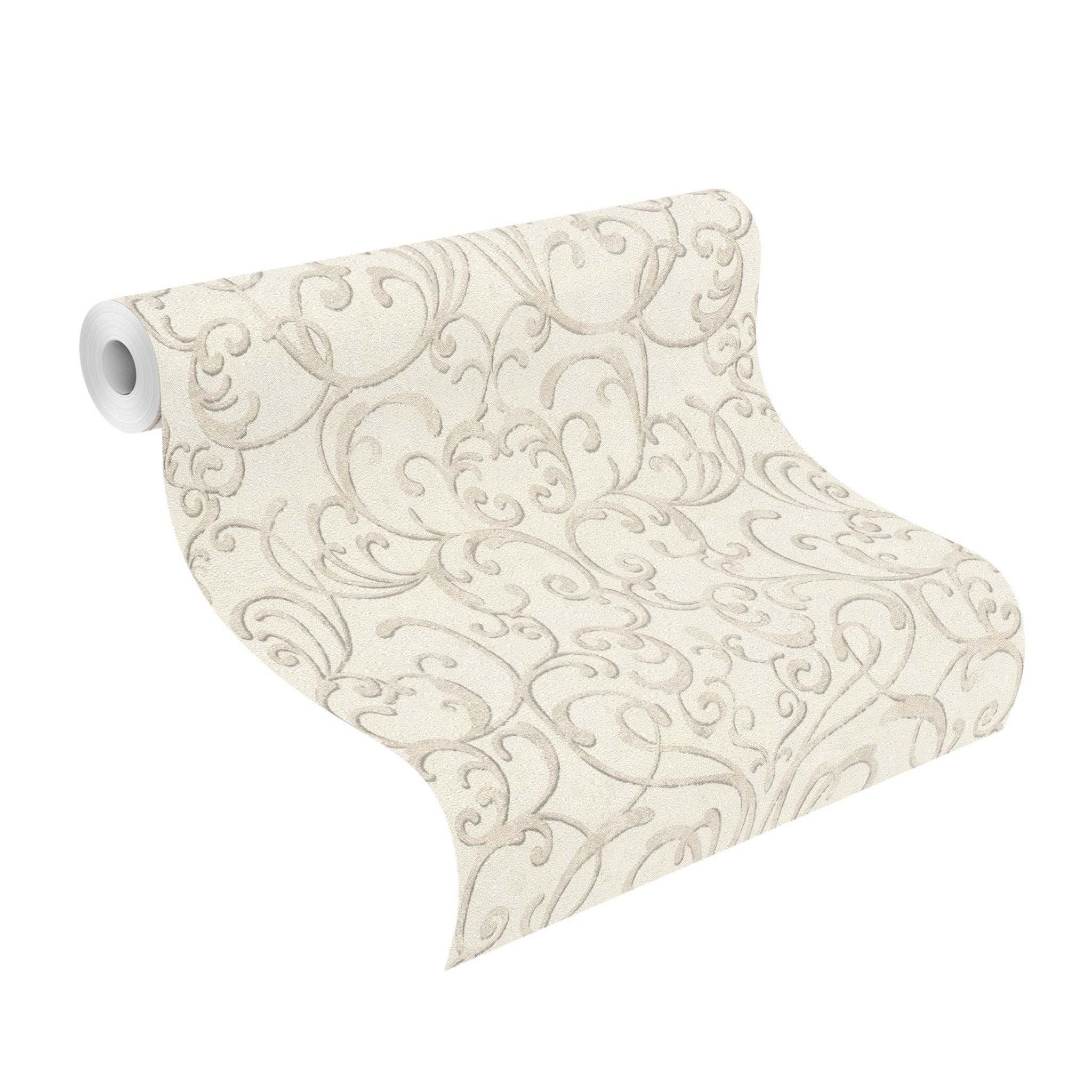 Rasch Vliestapete, strukturiert, Barock, (1 Rolle, 1 St), Ornamente