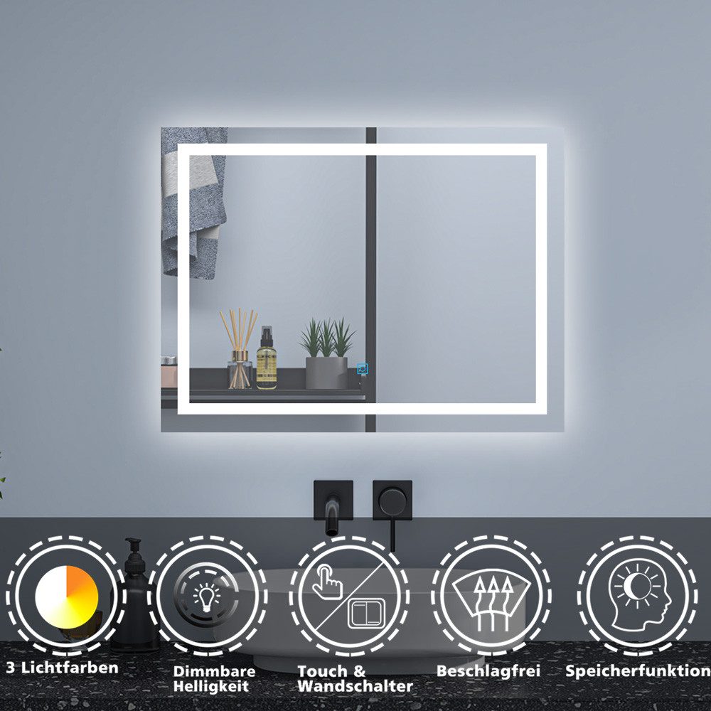 Aica Sanitär Badspiegel 50-160 cm Touch günstig online kaufen