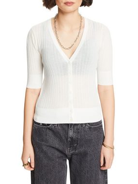 Esprit Strickjacke Stricktop mit geknöpfter Front (1-tlg)