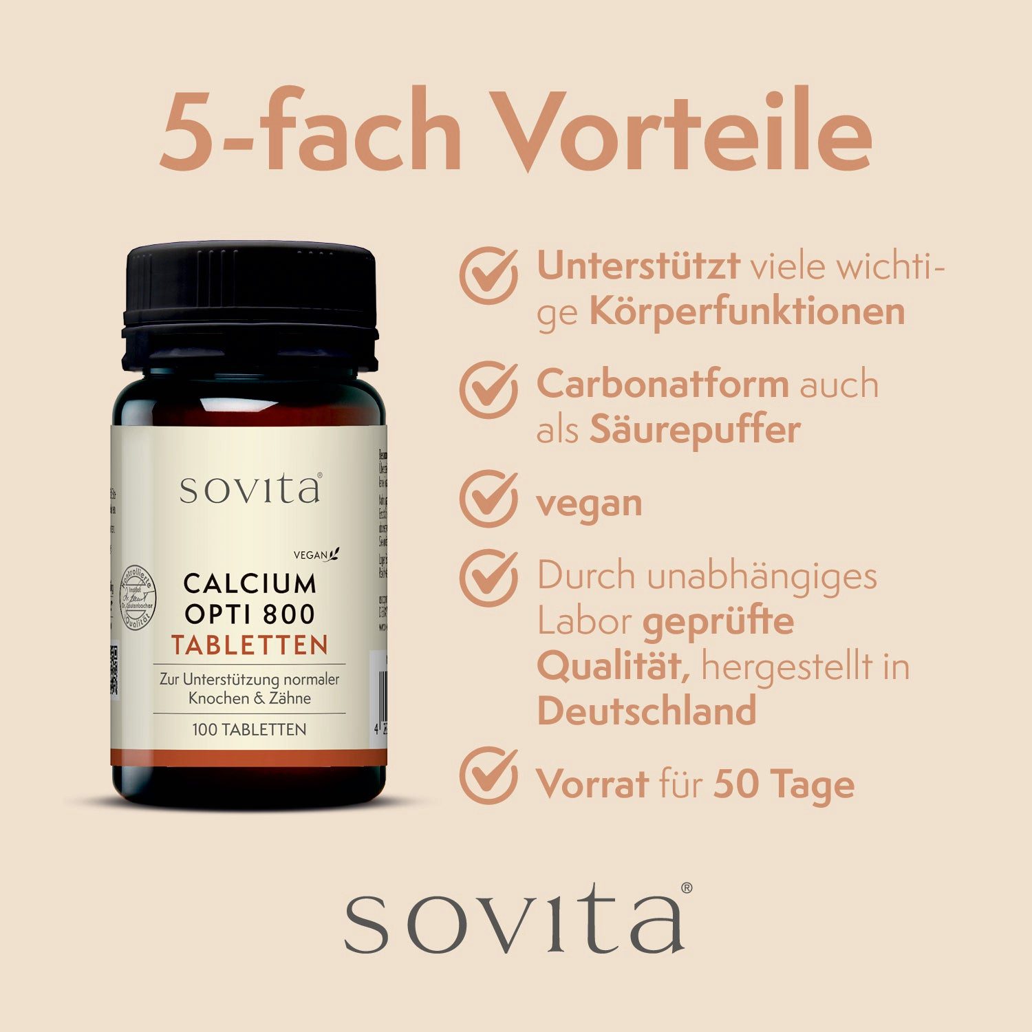 Ascopharm sovita Calcium Opti 800 Tabletten 1, 1 er