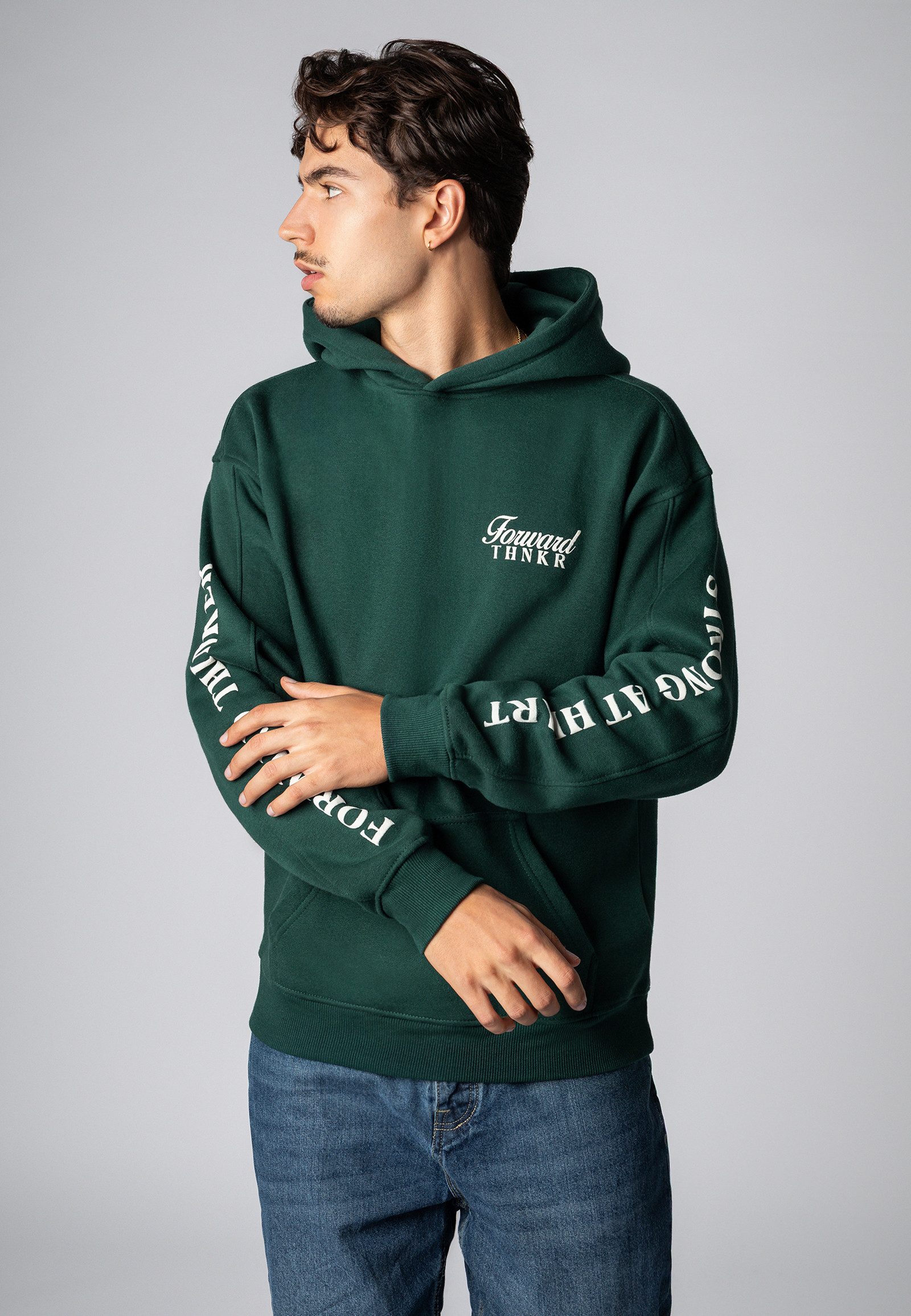 SUBLEVEL Hoodie Herren Kapuzenpullover mit 3D Elementen Sweater, Kapuzenswe günstig online kaufen