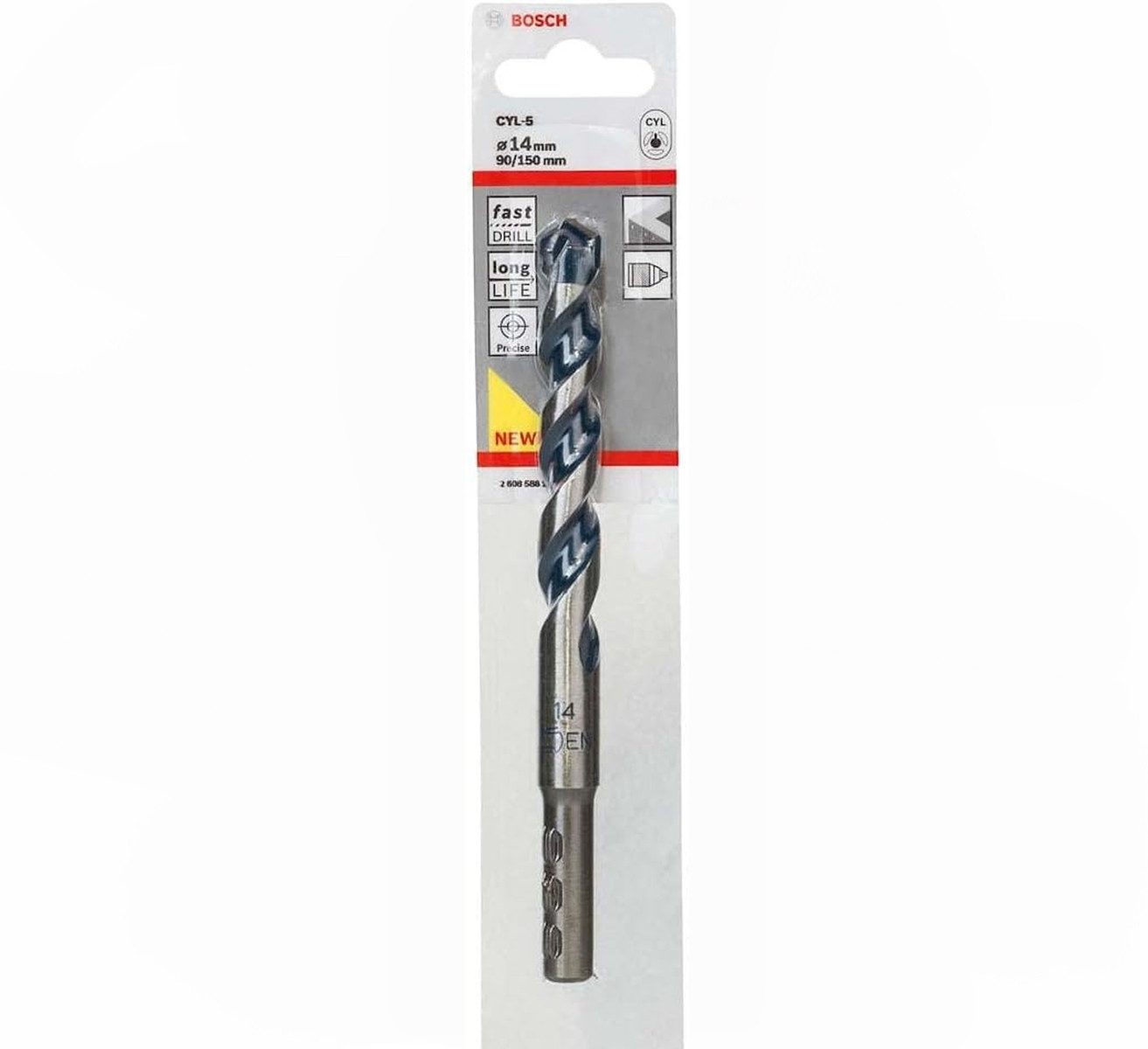 Bosch Professional Betonbohrer 1x CYL-5 Betonbohrer für Beton, Ø 14 x 150 mm, Robust Line
