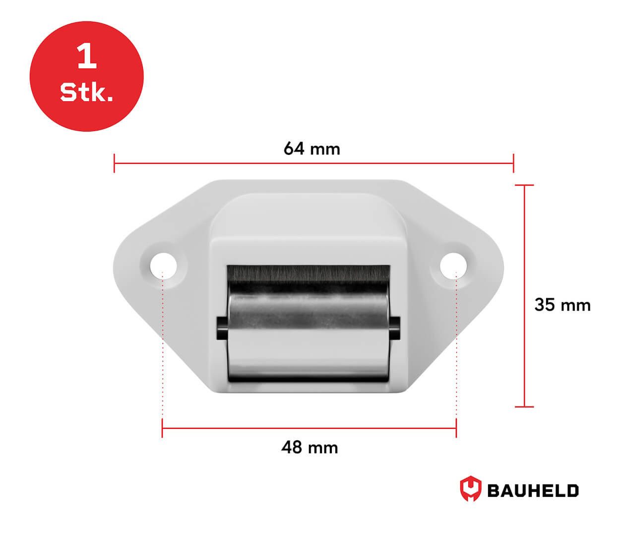 BAUHELD Rollladen-Gurtführung Aufputz Unterputz, Schnelle Montage, Rolladen Gurtwickler für Rolladengurt 14mm & 23mm, Weiß