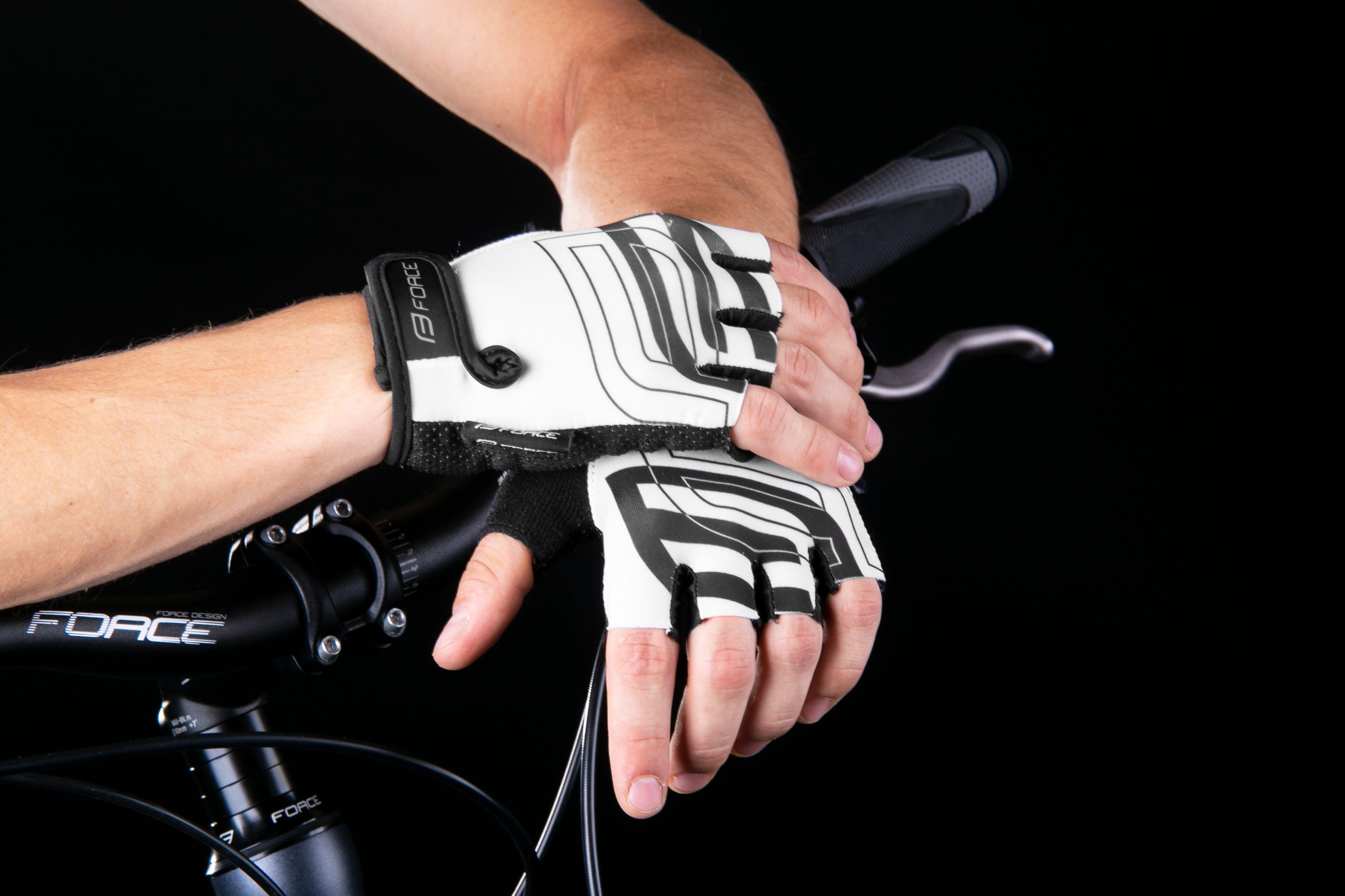 SPORT weiss FORCE Handschuhe Fahrradhandschuhe FORCE